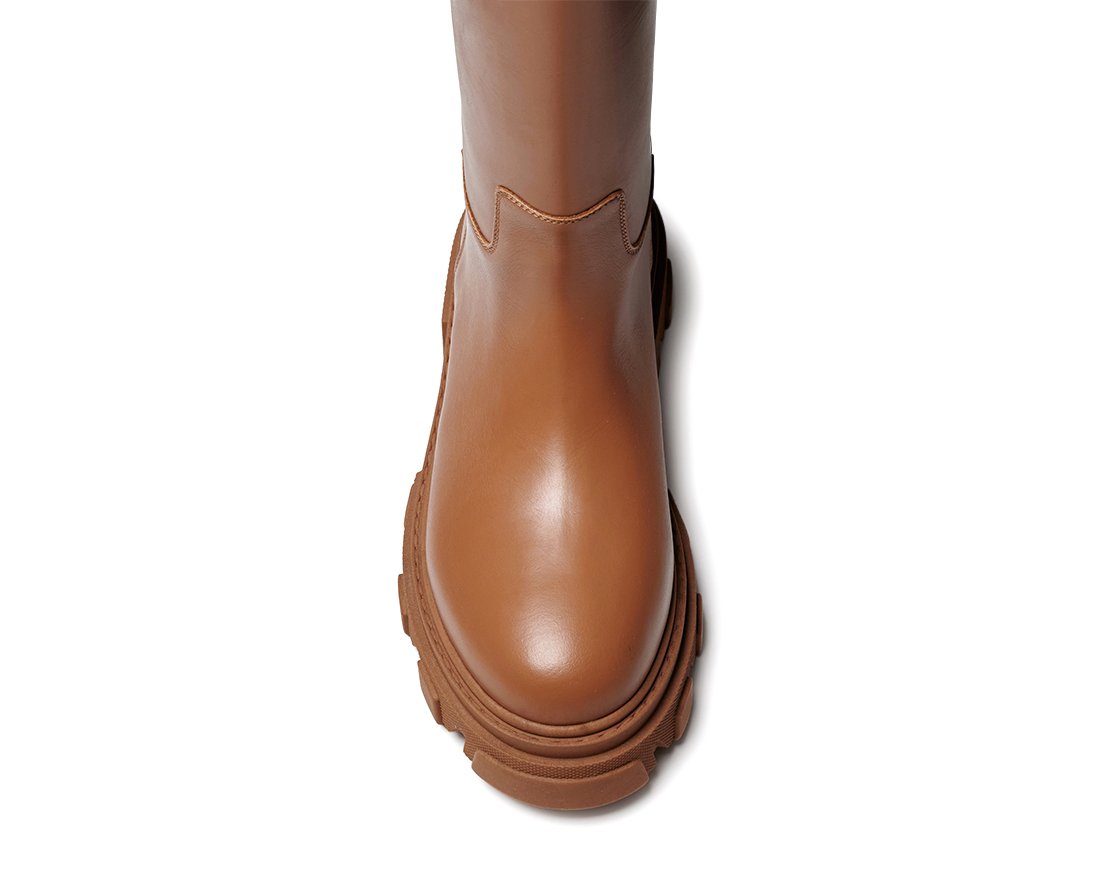 Коричневые кожаные сапоги - Image 4 of 4