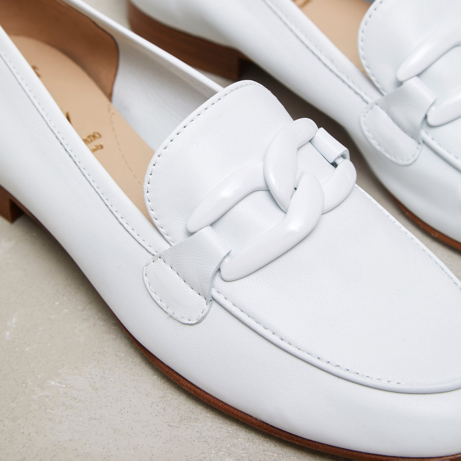 Белые кожаные лоферы - Image 3 of 4