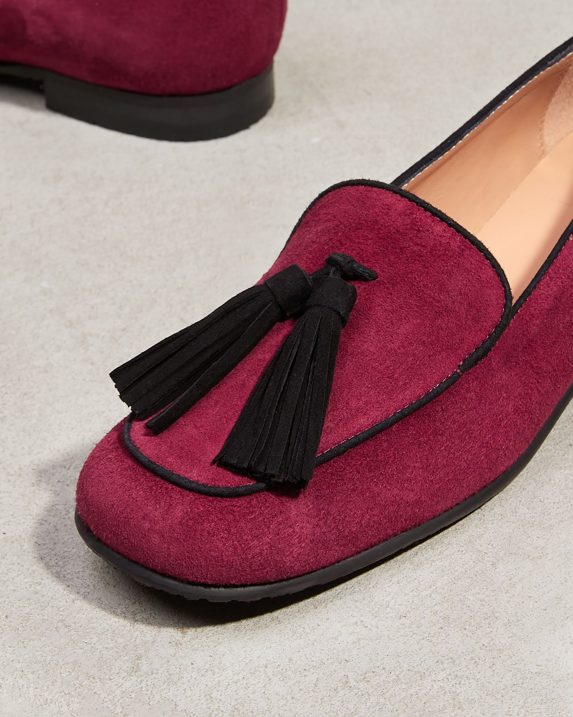Бордовые замшевые лоферы - Image 4 of 4
