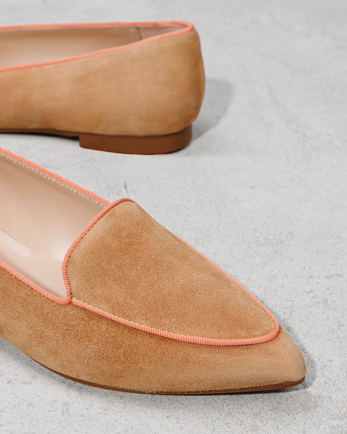 Темно-бежевые замшевые лоферы - Image 4 of 5