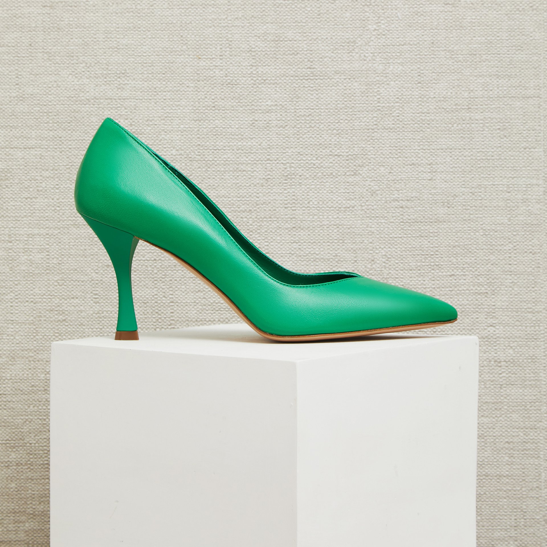 Зеленые кожаные туфли-лодочки - Main image