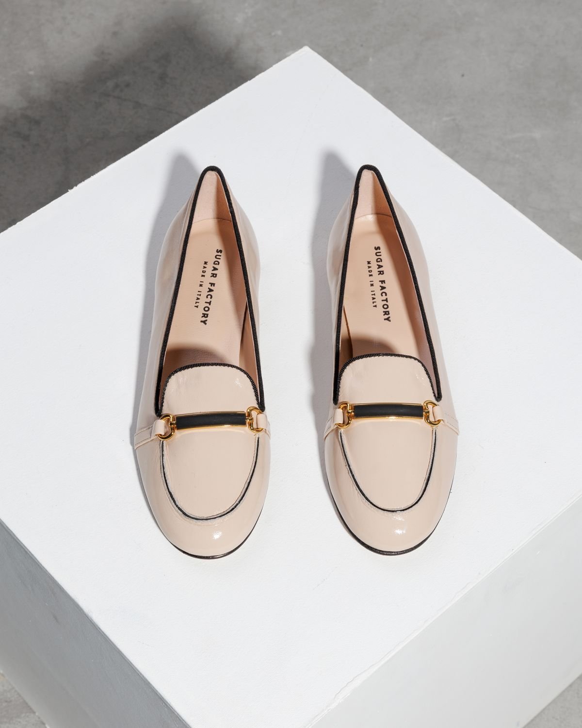 Светло-бежевые кожаные лоферы - Image 2 of 4