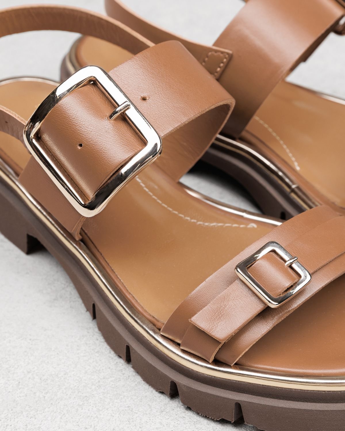 Коричневые кожаные сандалии - Image 4 of 4