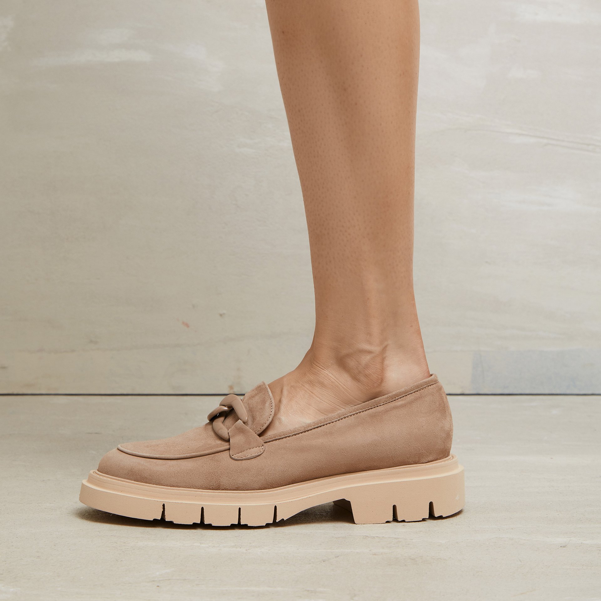 Бежевые замшевые лоферы - Image 4 of 5