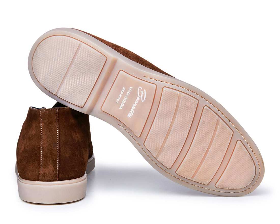 Зимние коричневые замшевые мокасины - Image 4 of 4