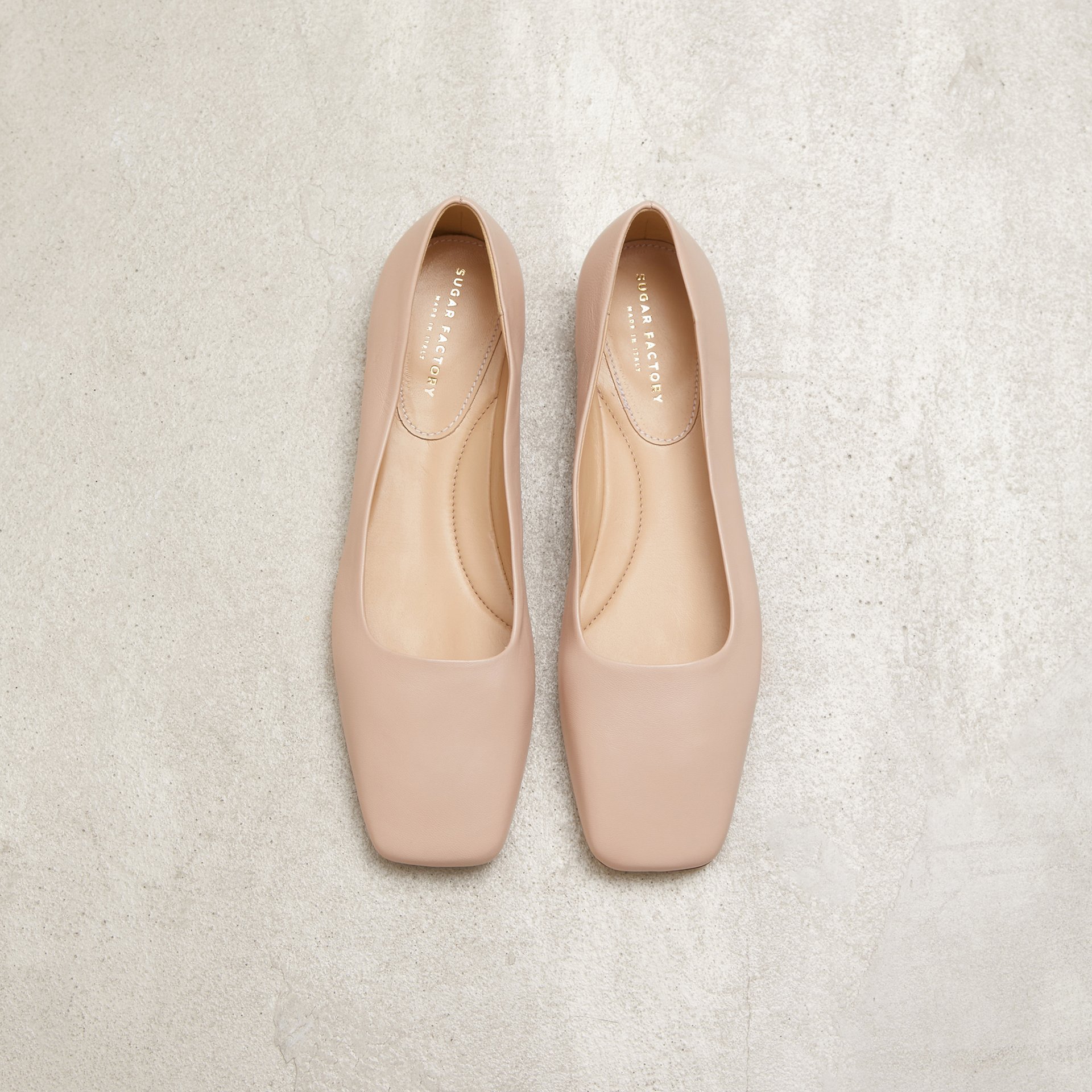 Пудровые кожаные балетки - Image 2 of 5