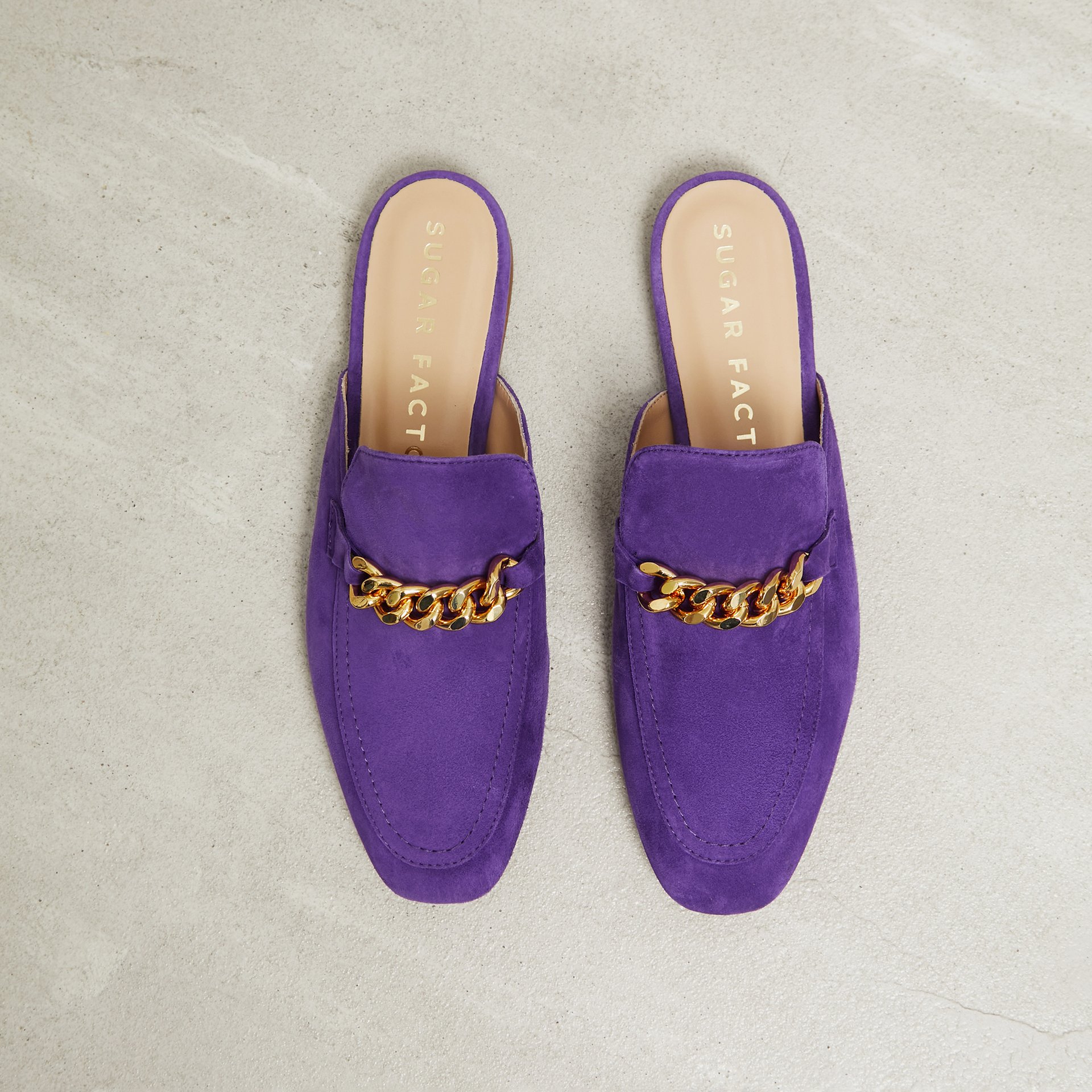 Фиолетовые замшевые слиперы - Image 2 of 5