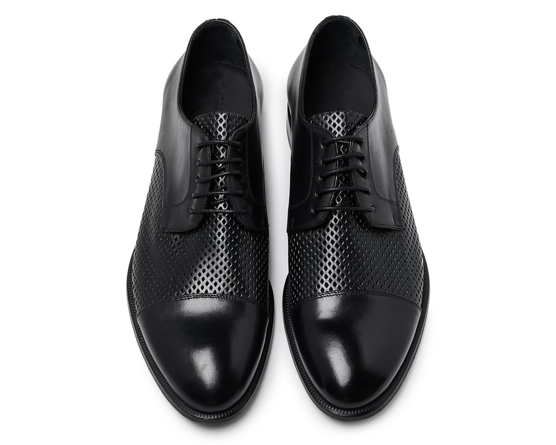 Мужские черные кожаные туфли - Image 3 of 4