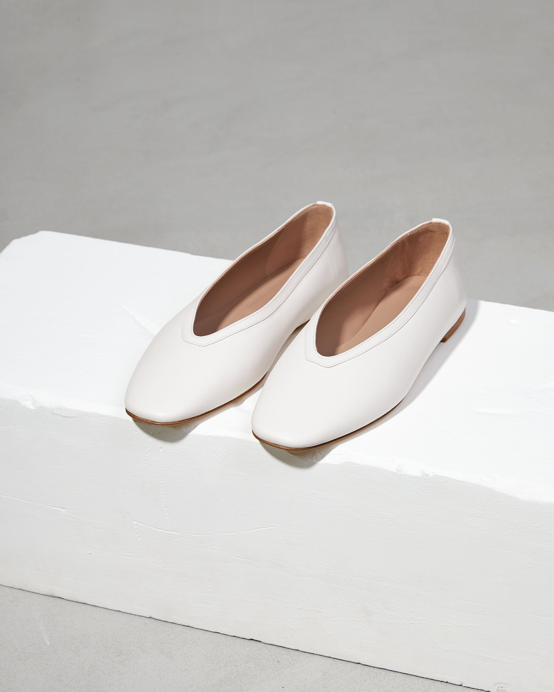 Белые кожаные балетки - Image 3 of 4