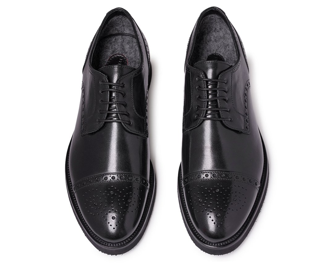 Мужские утепленные черные дерби - Image 3 of 4