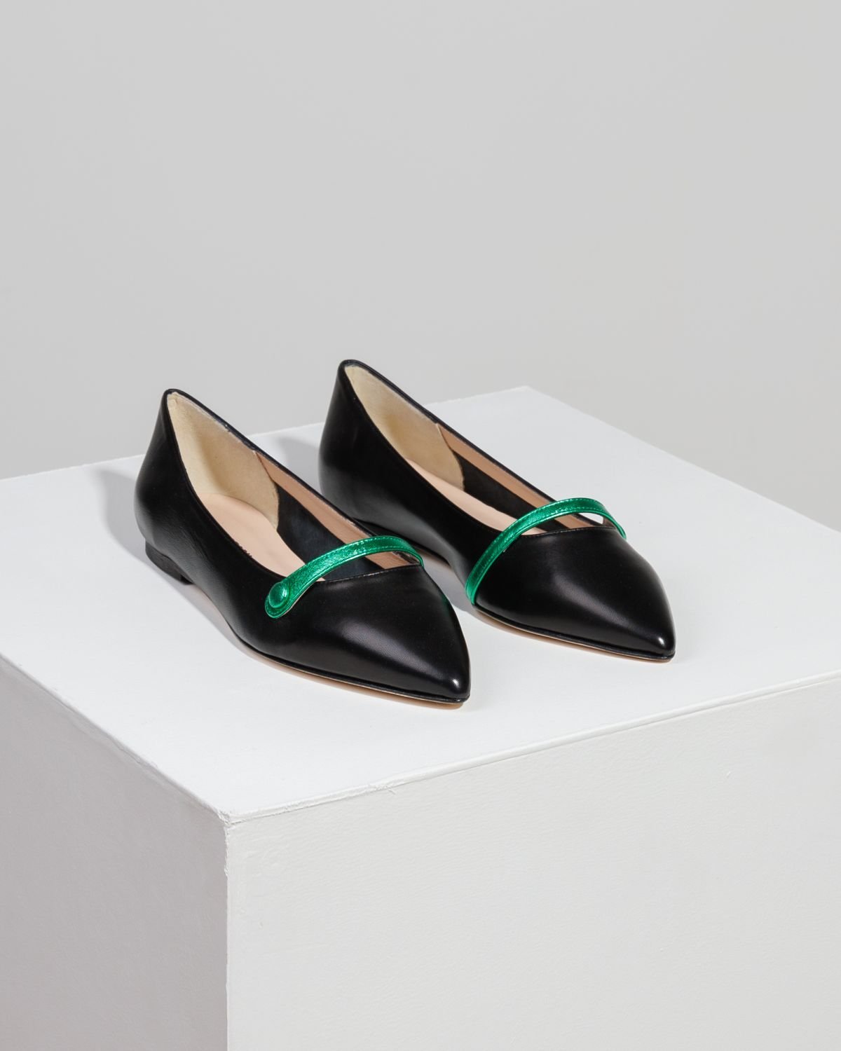 Черные кожаные балетки - Image 3 of 6