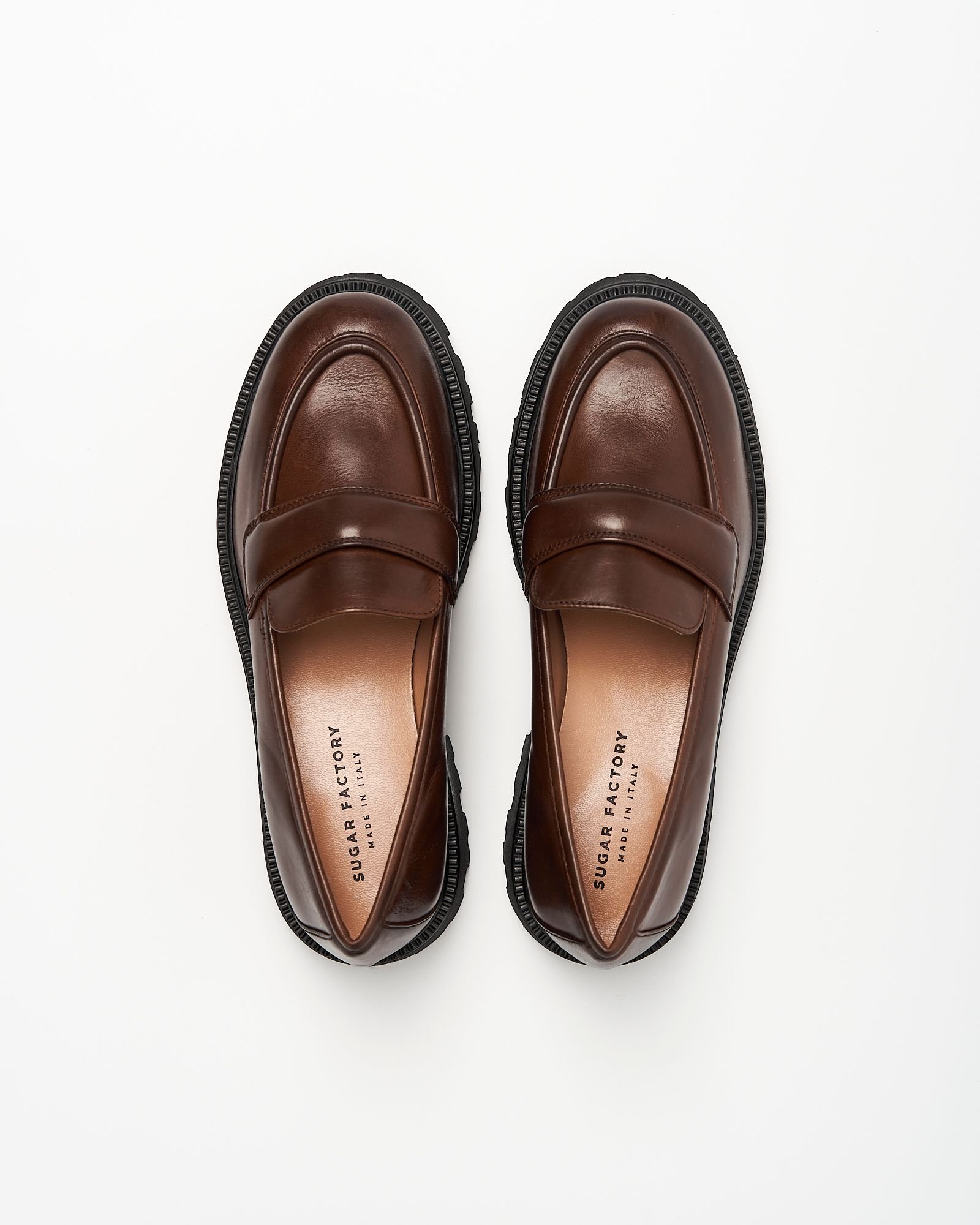 Коричневые кожаные лоферы - Image 4 of 7