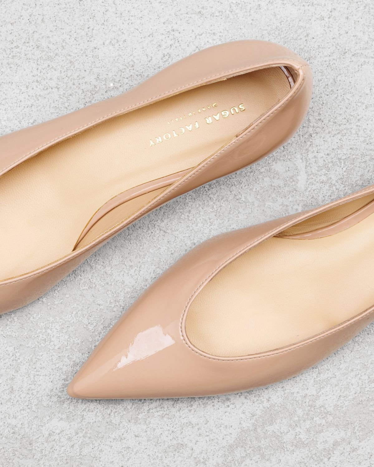 Бежево-розовые кожаные туфли - Image 4 of 4