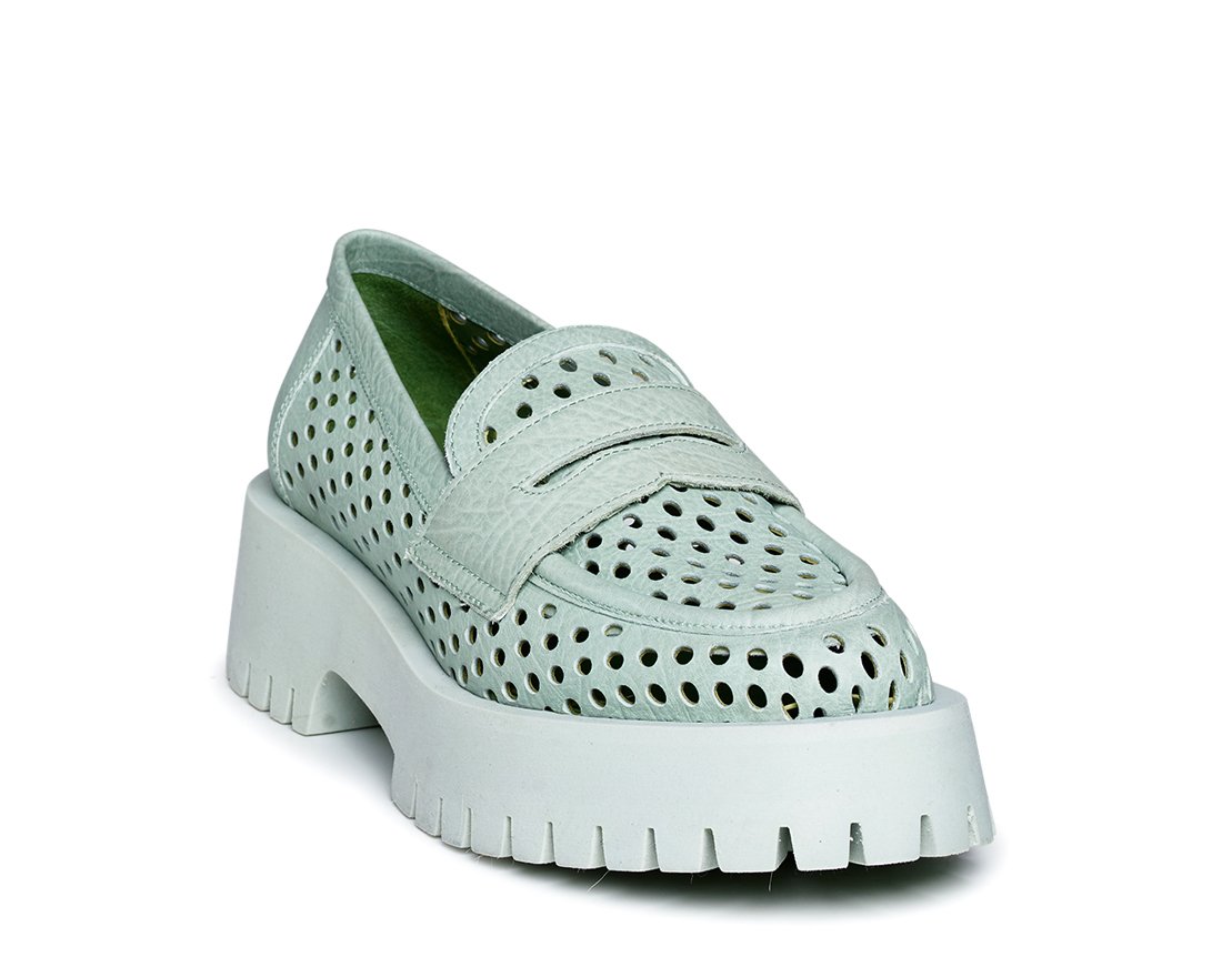 Зеленые кожаные лоферы - Image 2 of 5