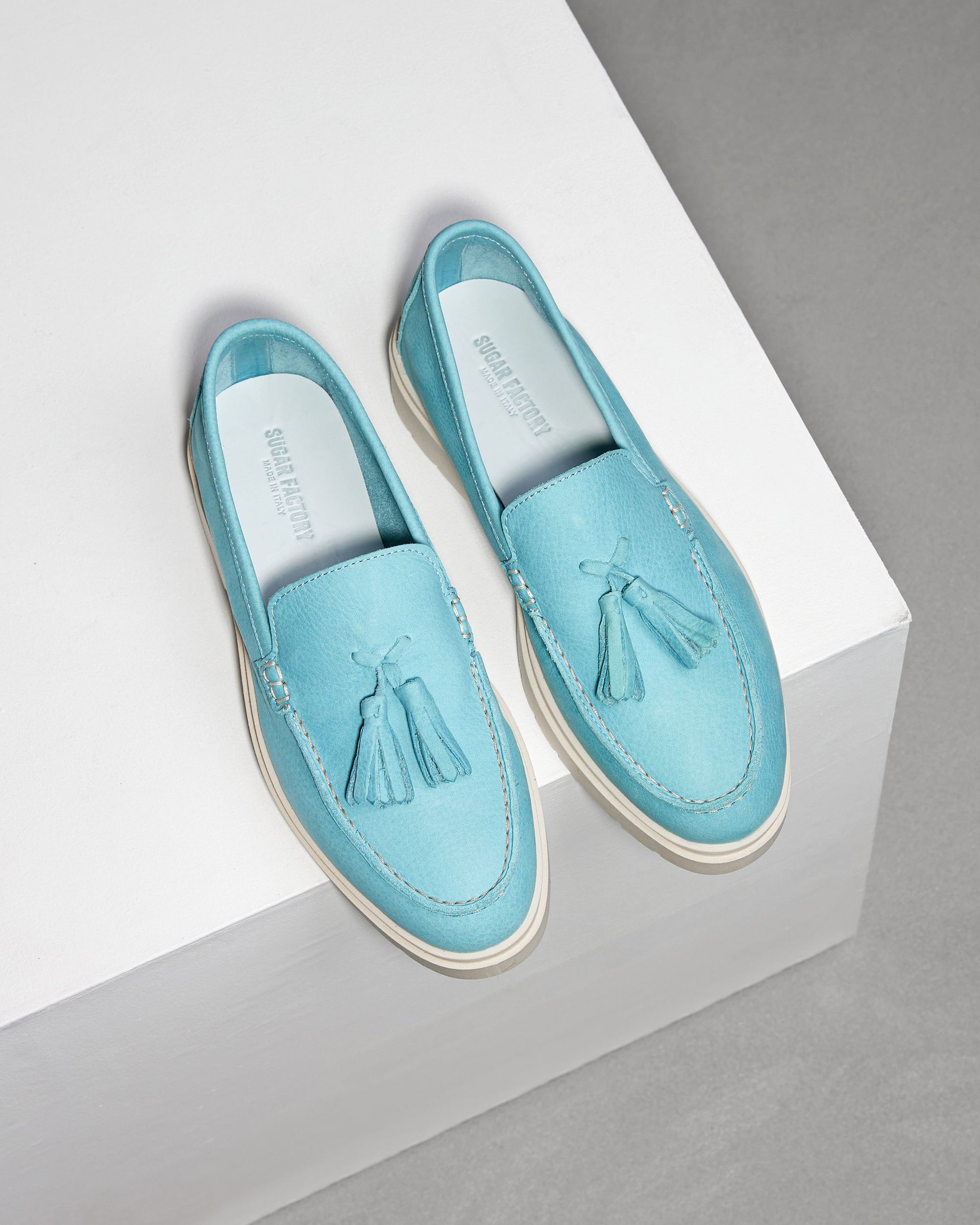 Бирюзовые лоферы из нубука - Image 2 of 6