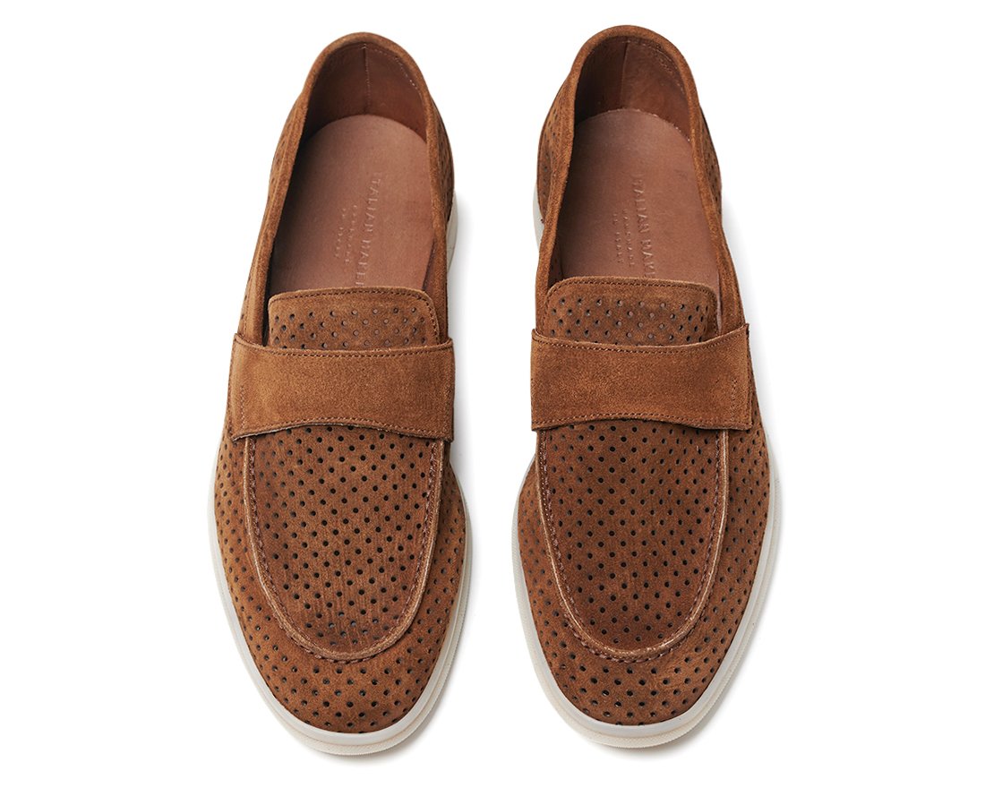 Мужские коричневые замшевые лоферы - Image 4 of 4