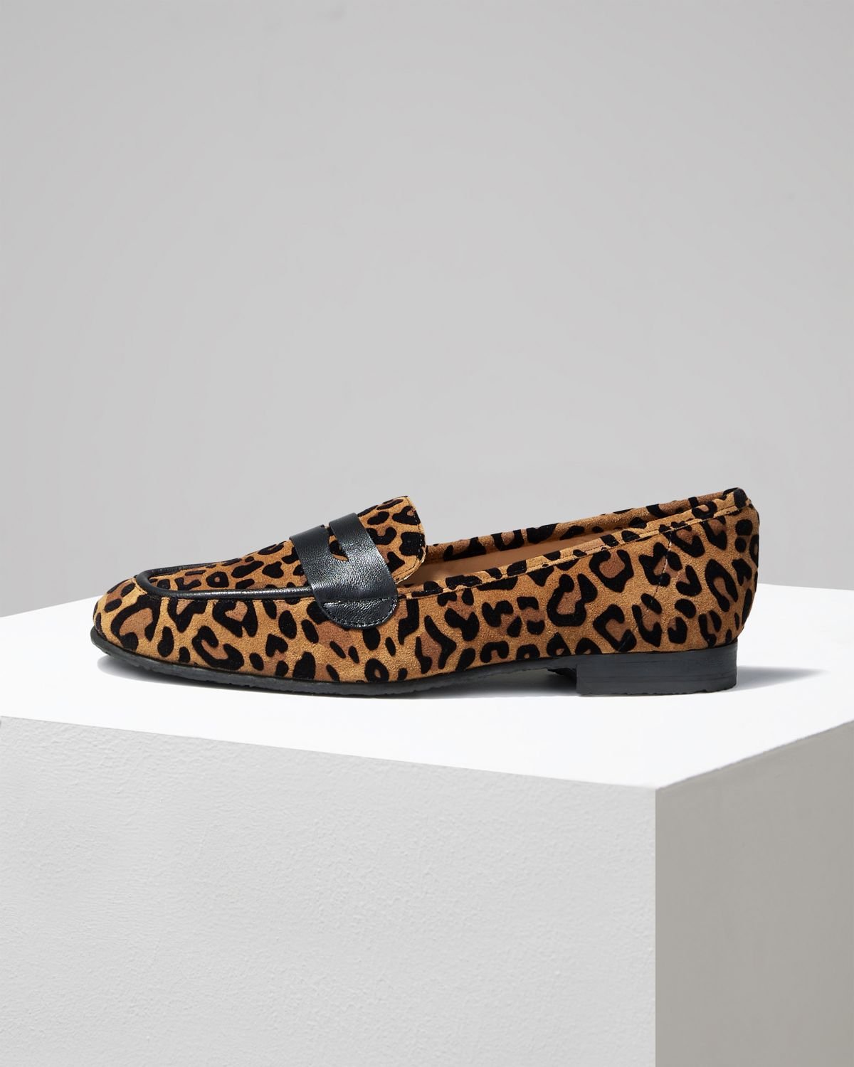 Леопардовые замшевые лоферы - Main image
