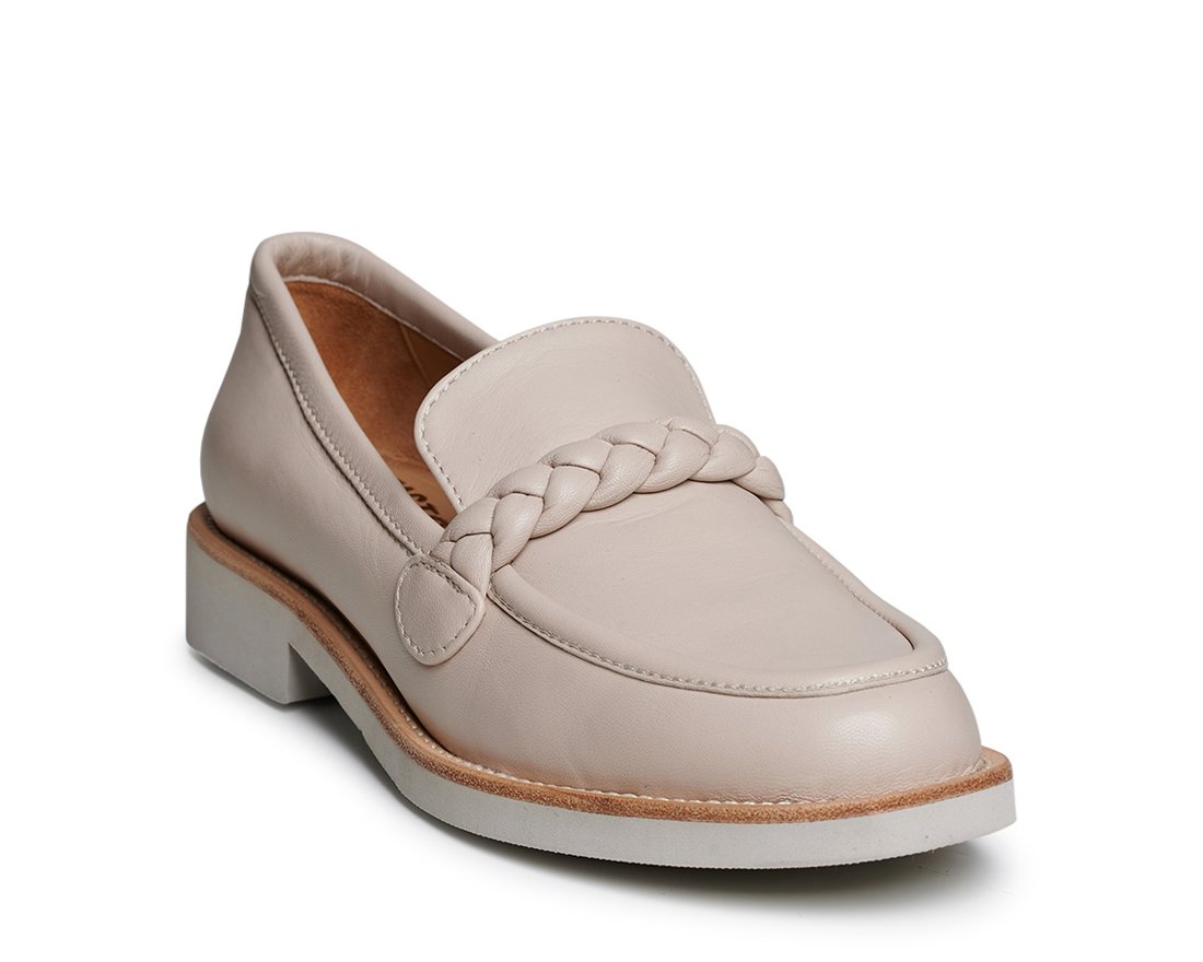 Бежевые кожаные лоферы - Image 2 of 4