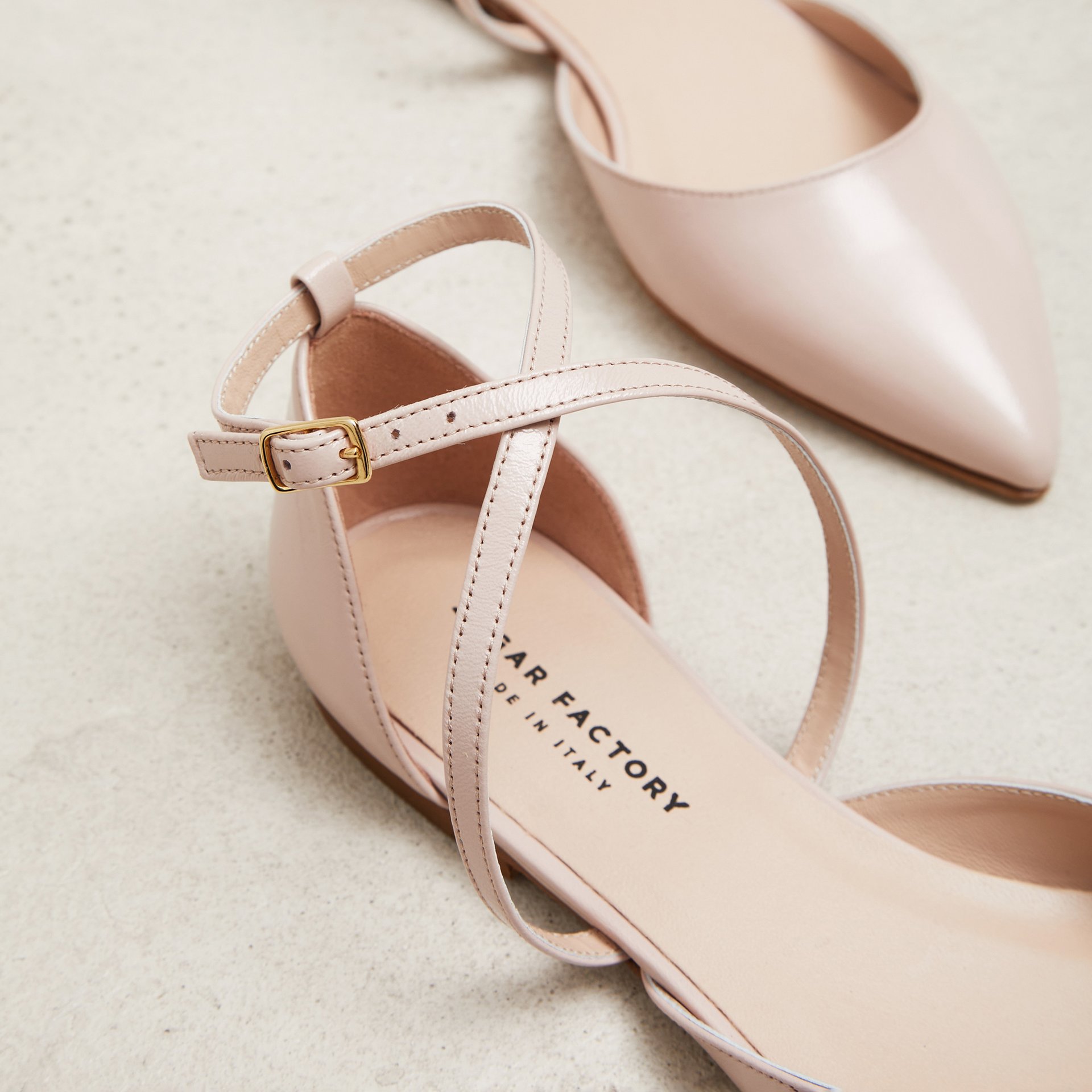 Пудровые кожаные туфли - Image 3 of 3