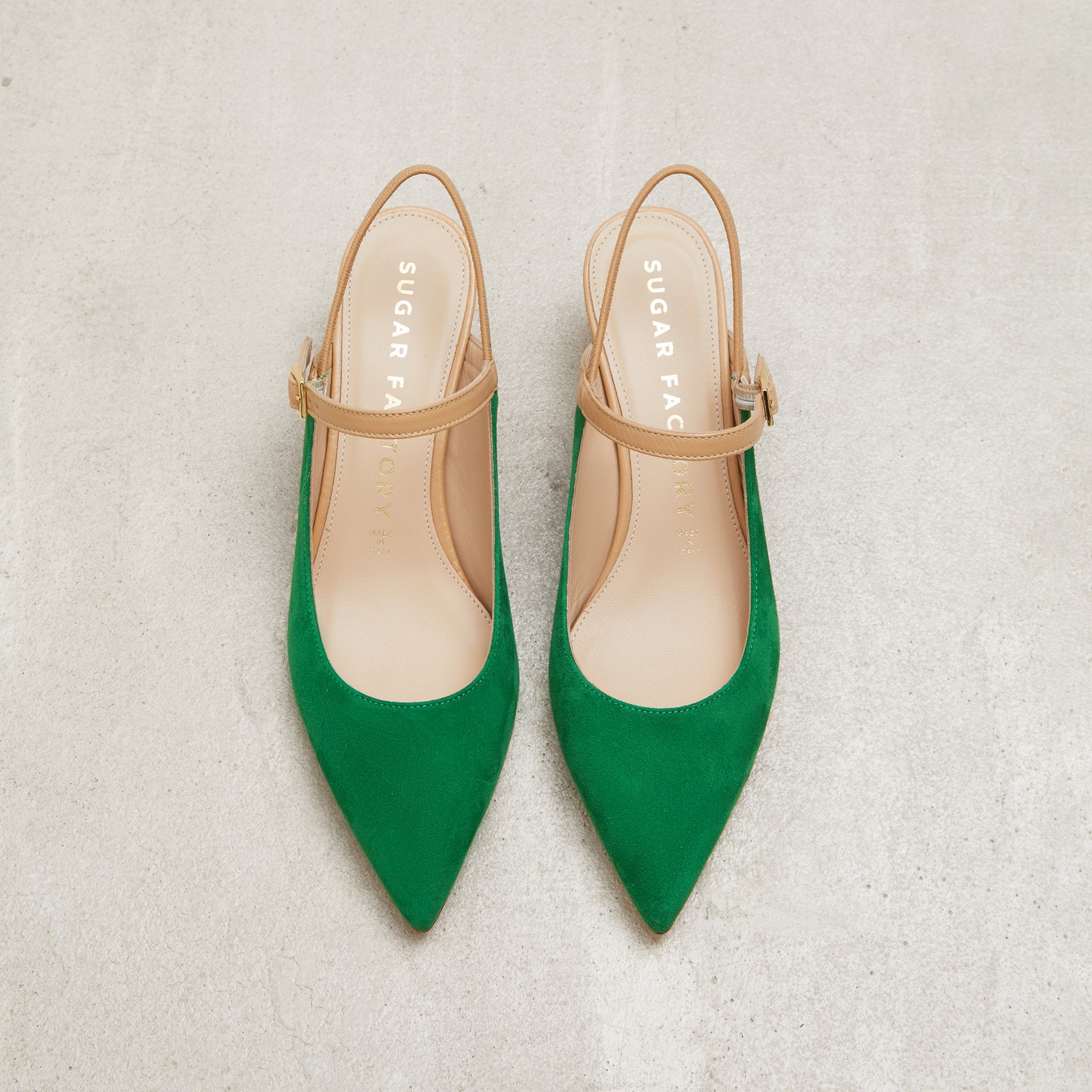 Темно-зеленые замшевые туфли - Image 2 of 4