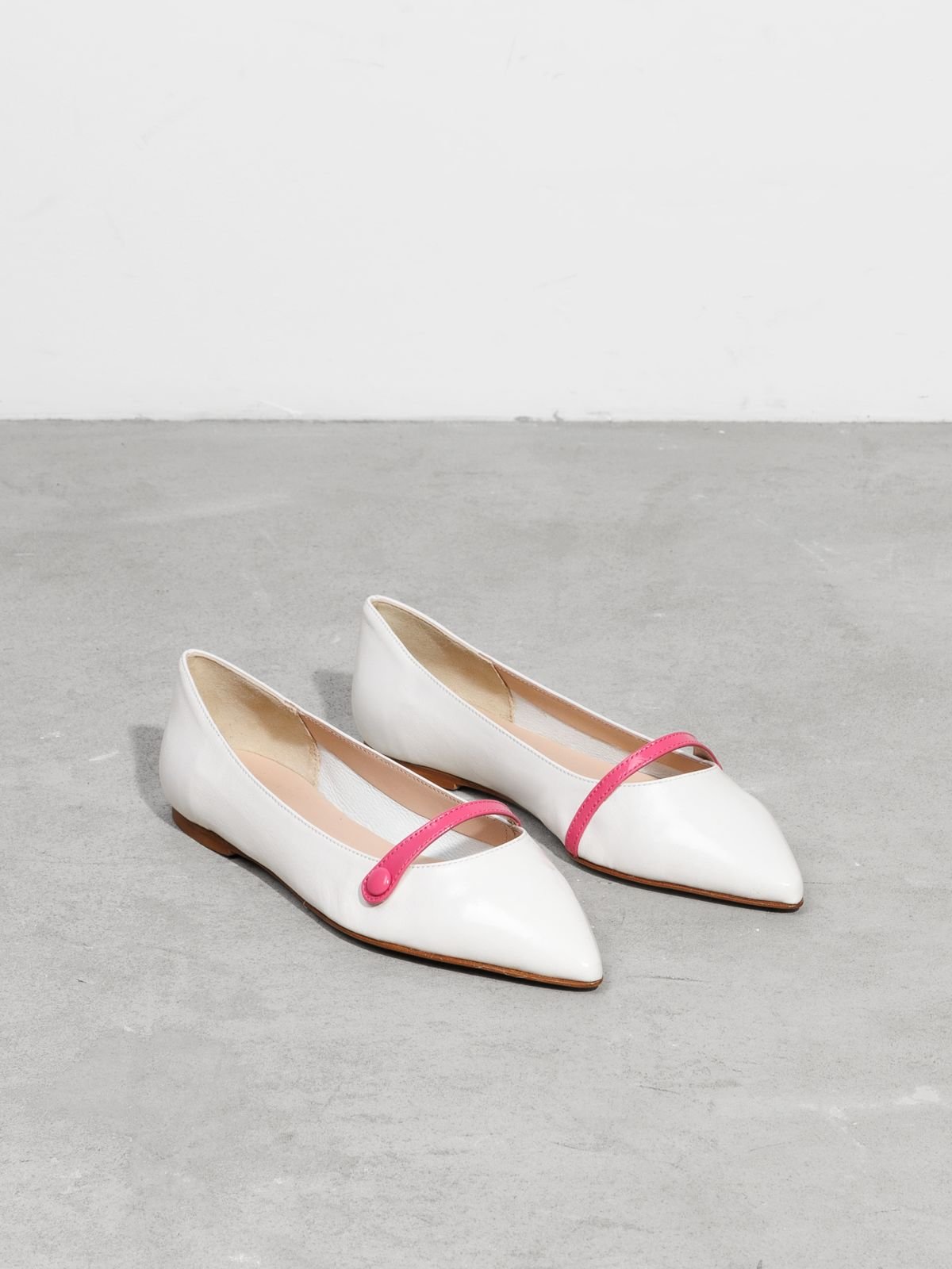 Белые кожаные балетки - Image 3 of 4