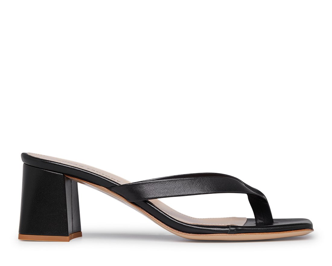 Черные кожаные мюли - Main image