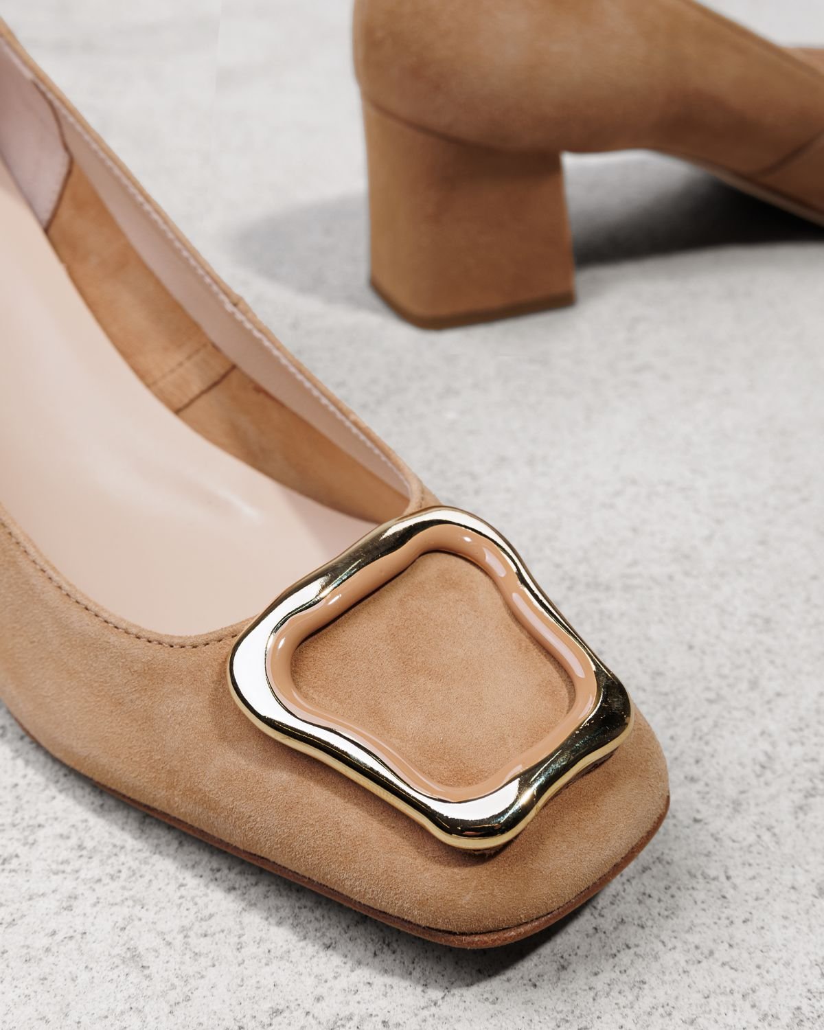 Бежевые замшевые туфли - Image 4 of 4