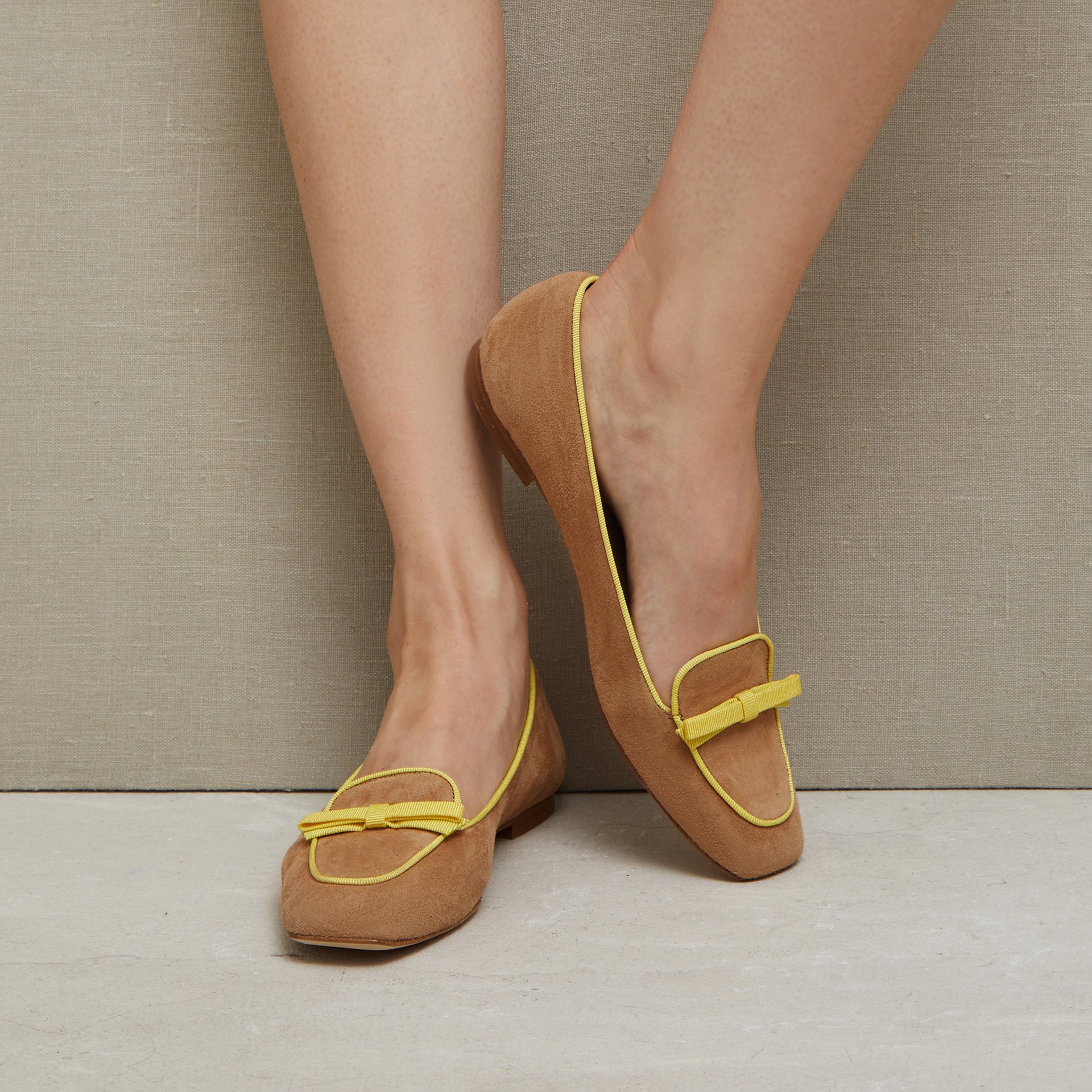 Песочные замшевые лоферы - Image 4 of 5