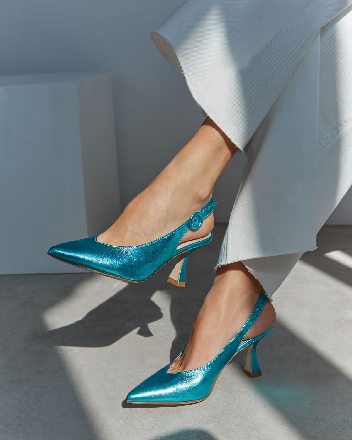 Голубые кожаные туфли - Image 6 of 6