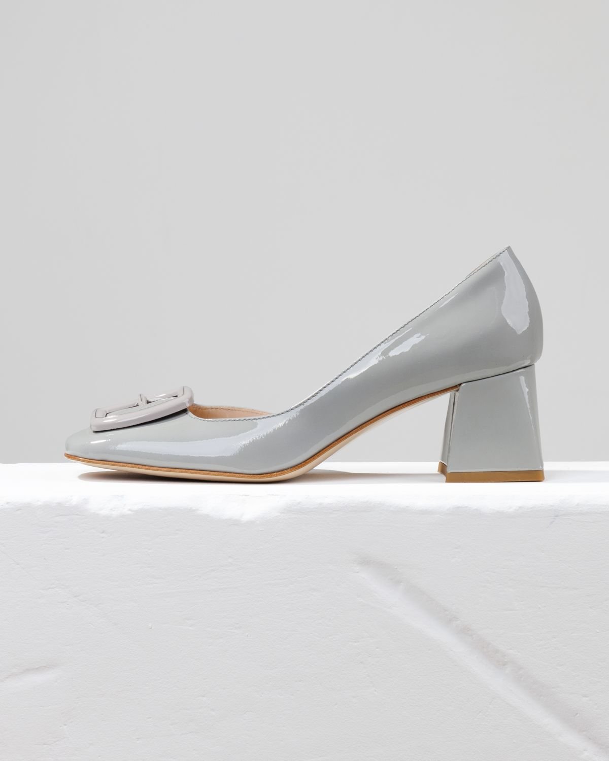 Светло-серые кожаные туфли - Main image