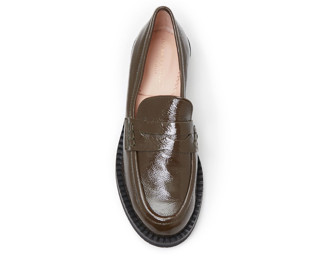 Оливковые кожаные лоферы - Image 4 of 4