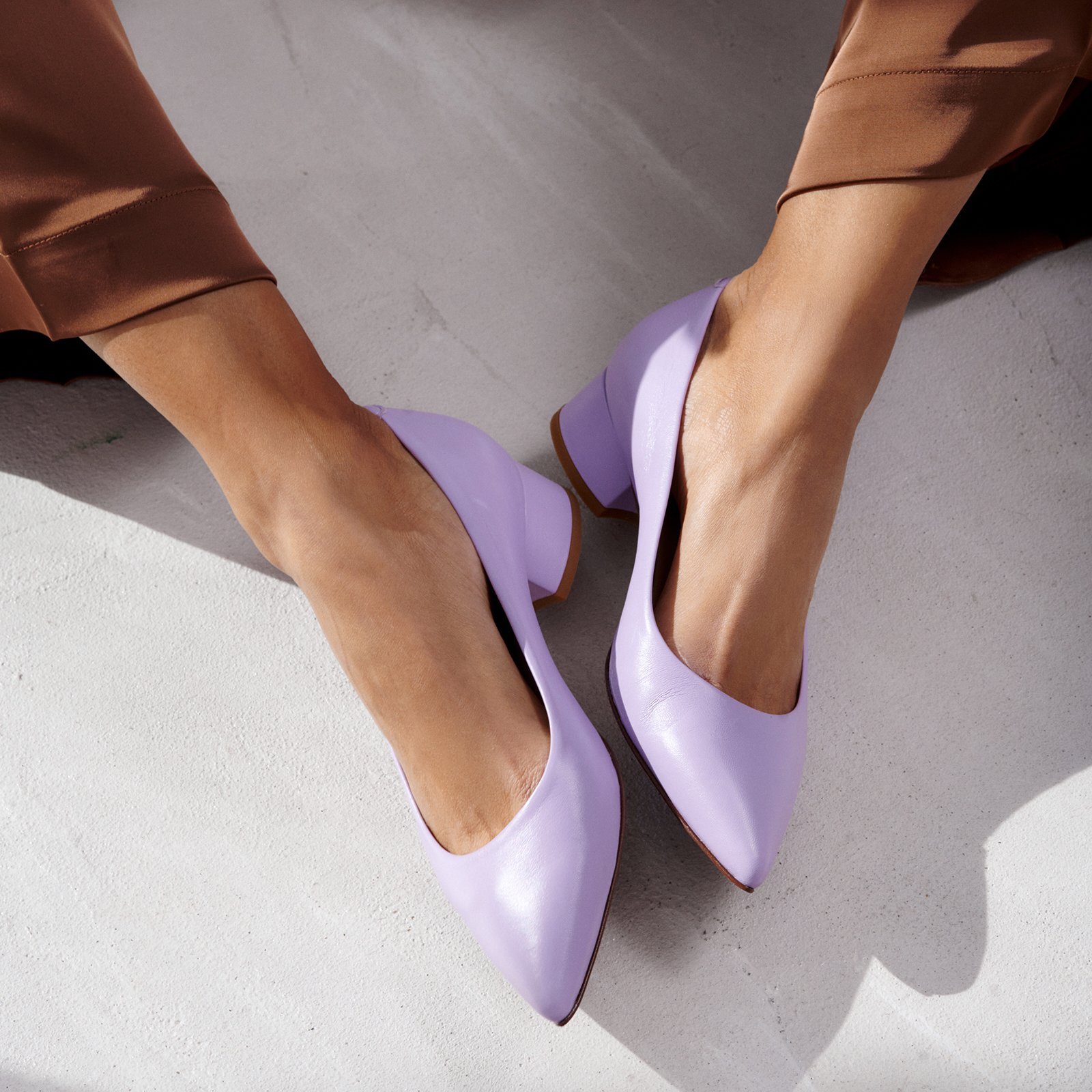 Фиолетовые кожаные туфли - Image 5 of 5