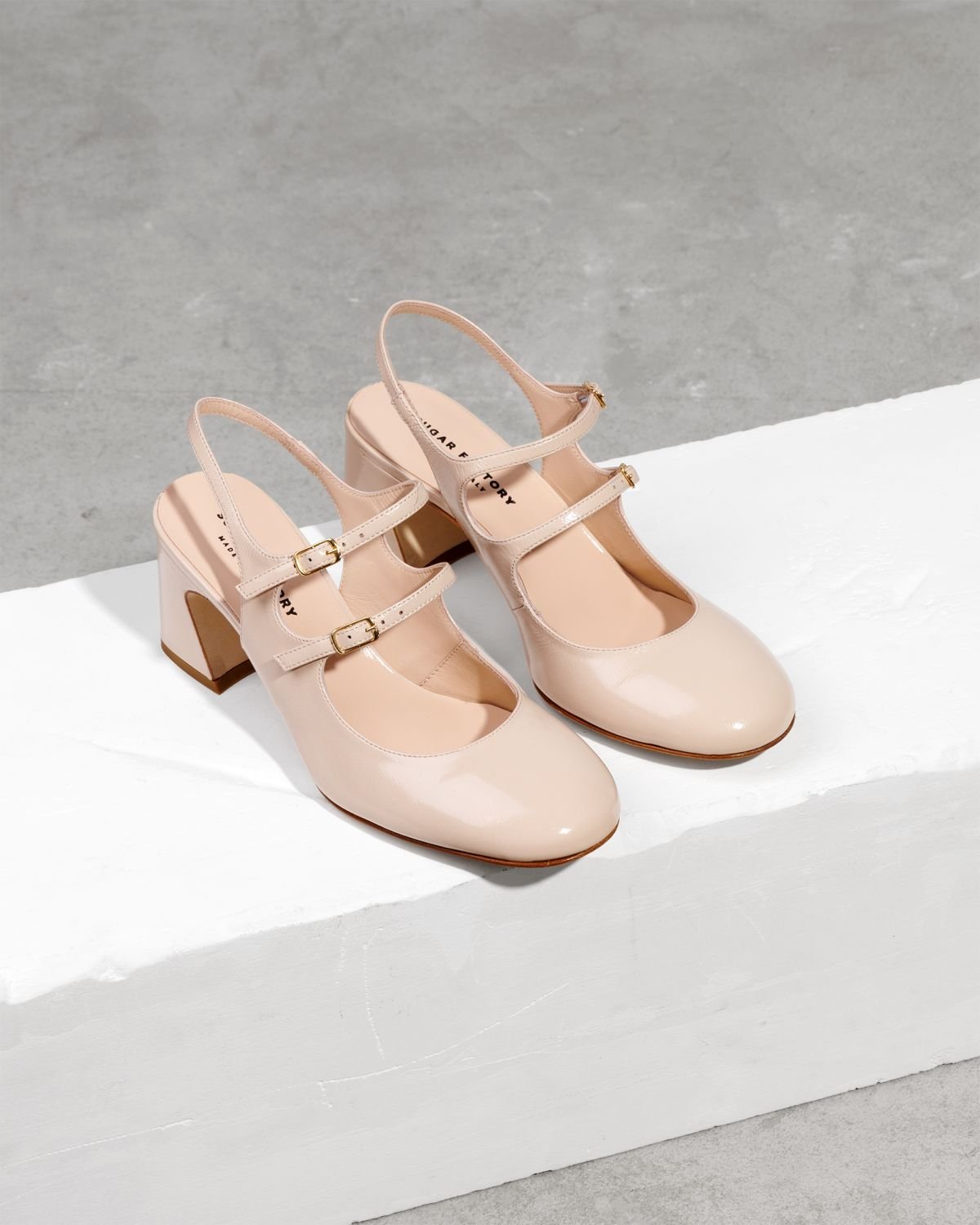 Светло-бежевые кожаные туфли - Image 3 of 6