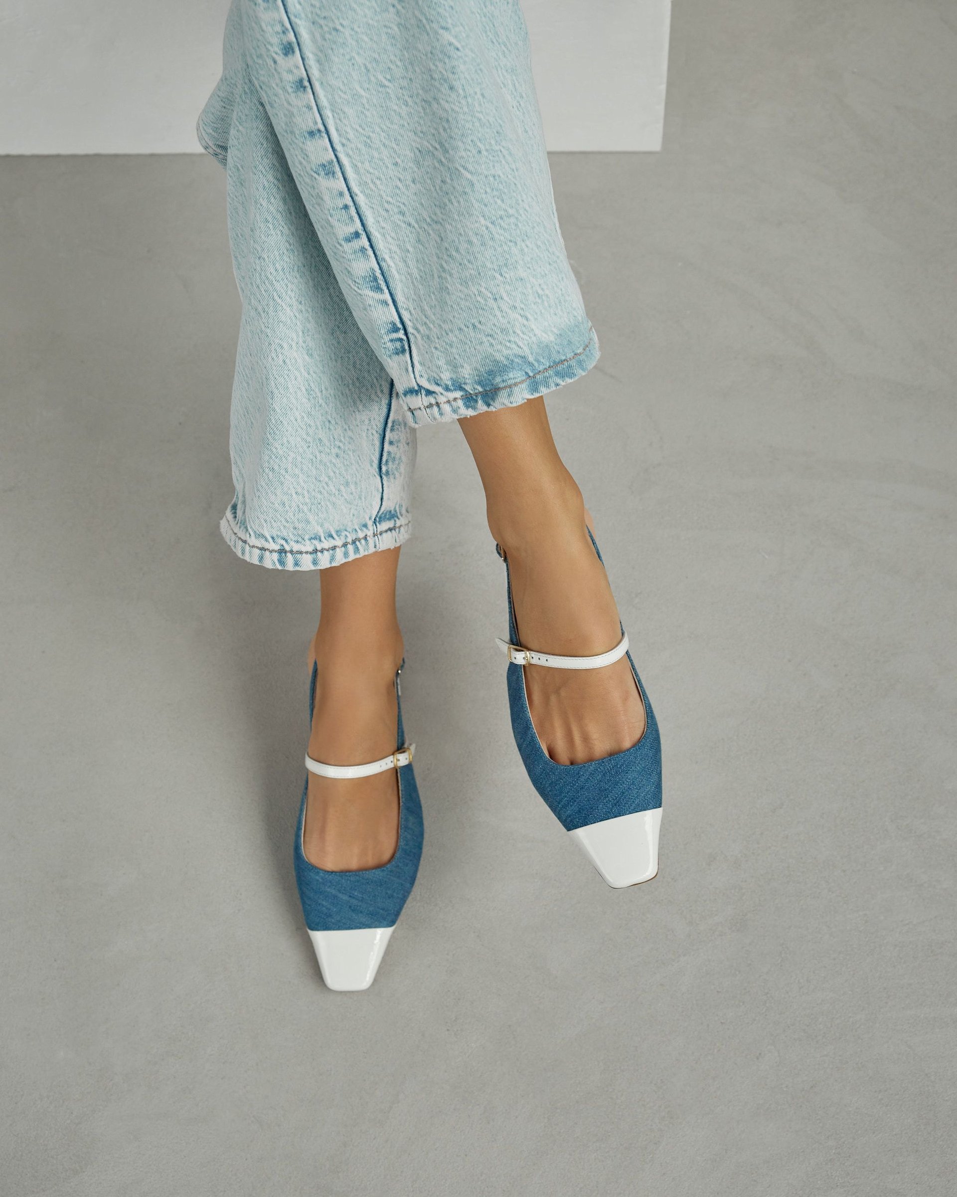 Синие текстильные туфли - Image 5 of 6