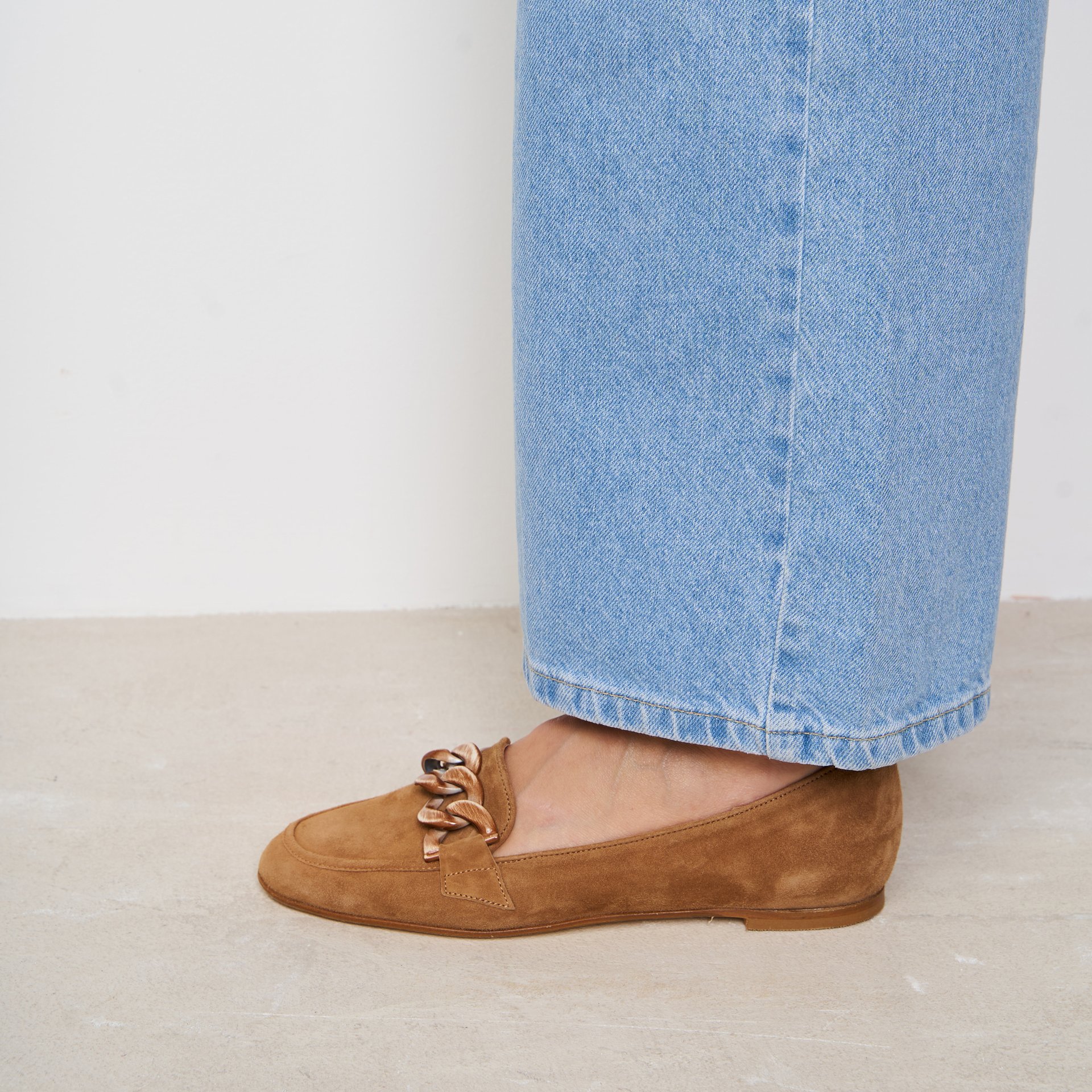 Коричневые замшевые лоферы - Image 4 of 5