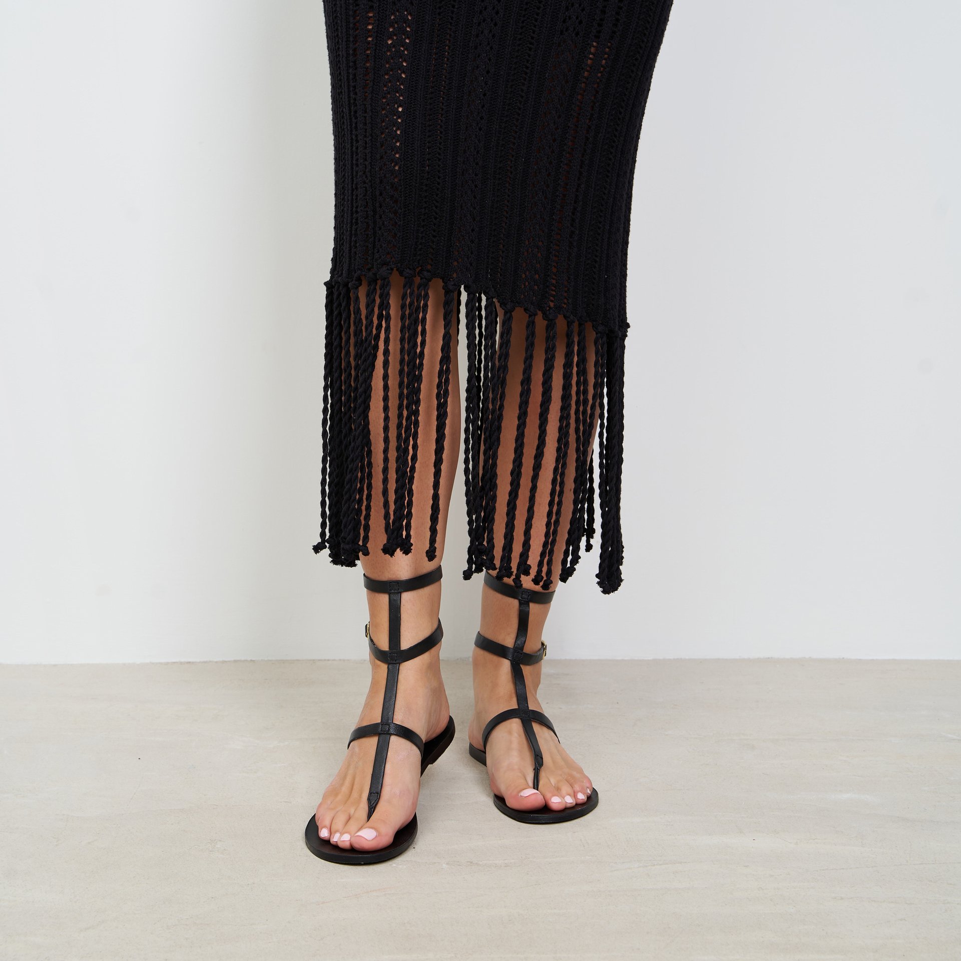 Черные кожаные сандалии - Image 5 of 6