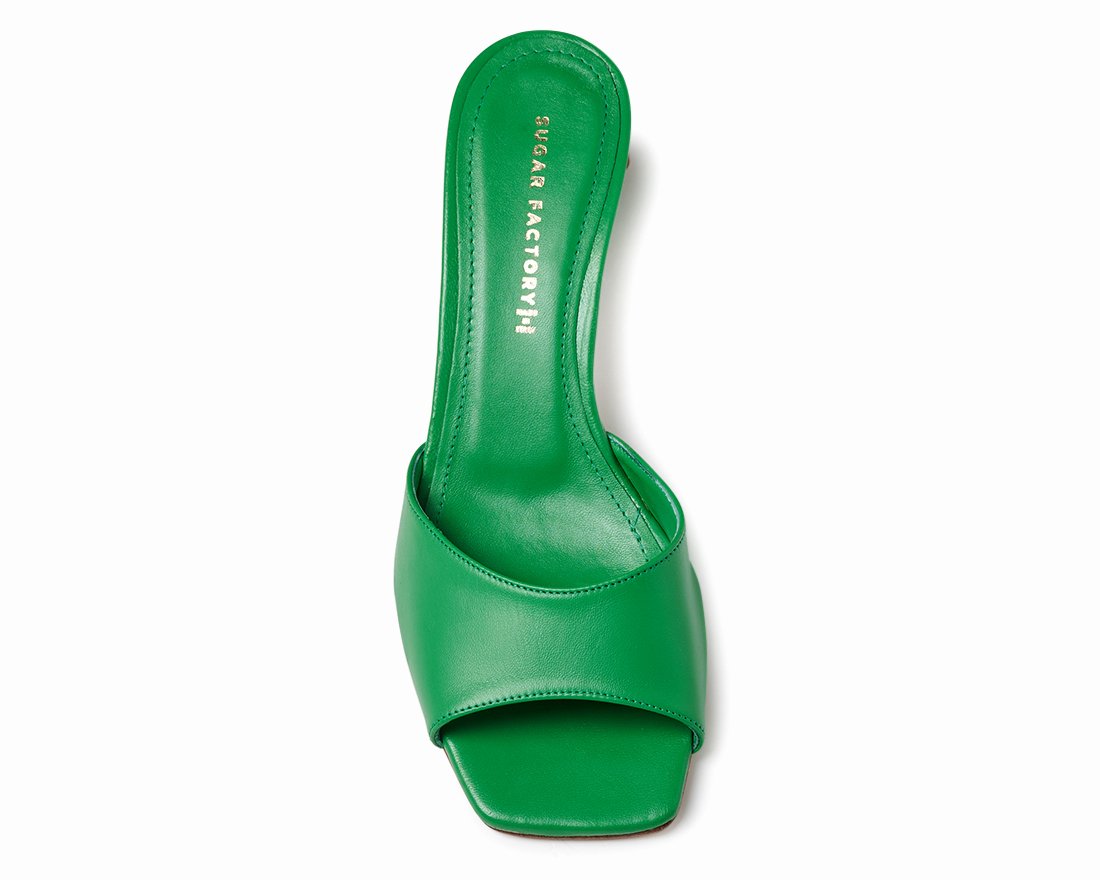 Зеленые кожаные мюли - Image 4 of 5