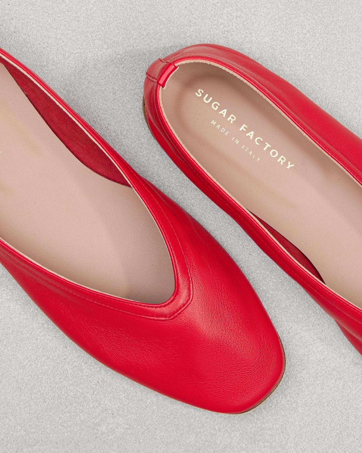 Красные кожаные балетки - Image 4 of 5