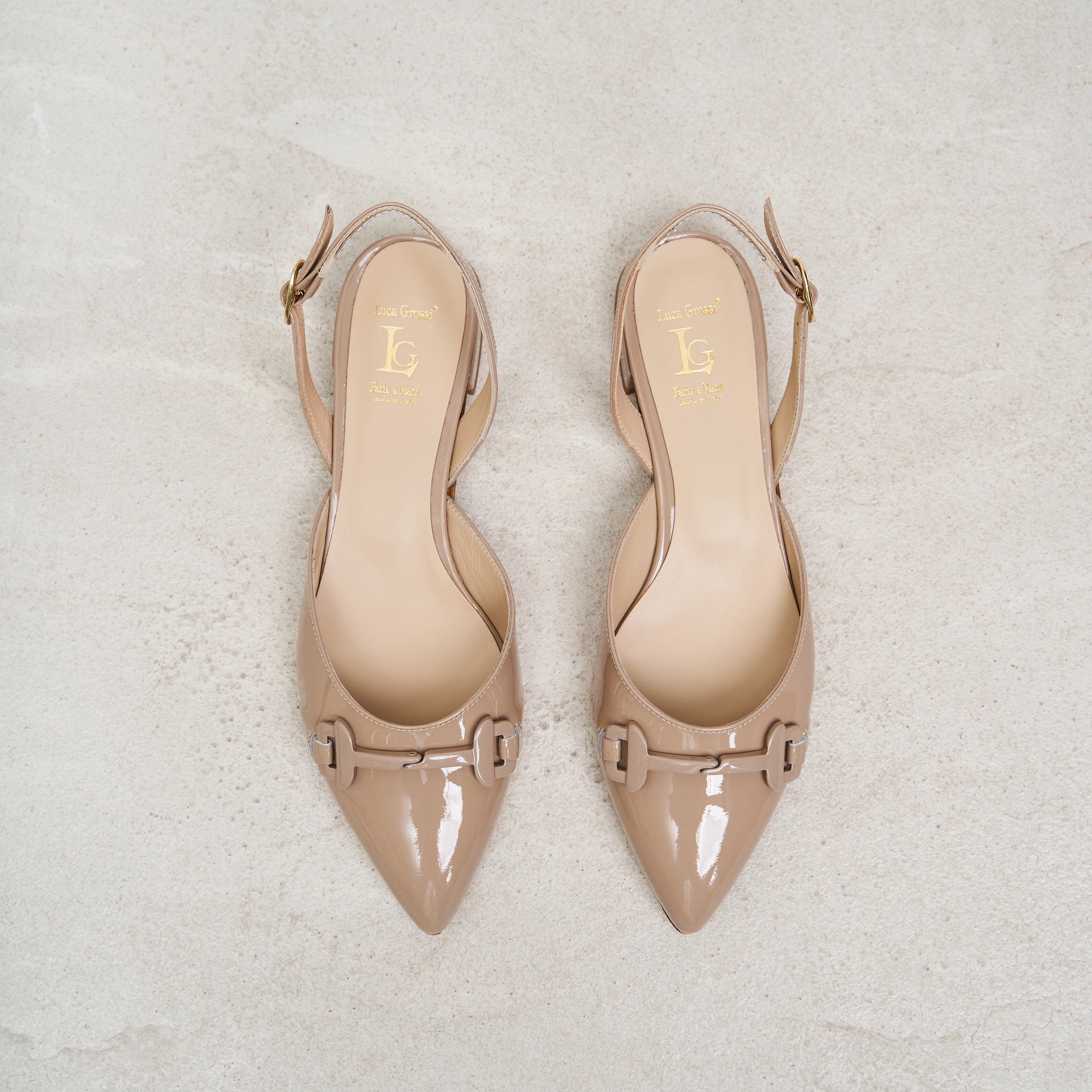 Бежевые кожаные туфли - Main image