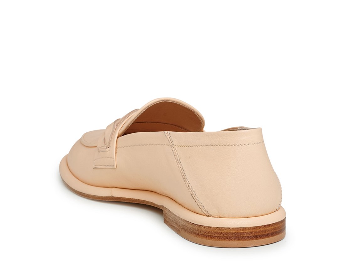 Бежевые кожаные лоферы - Image 3 of 4