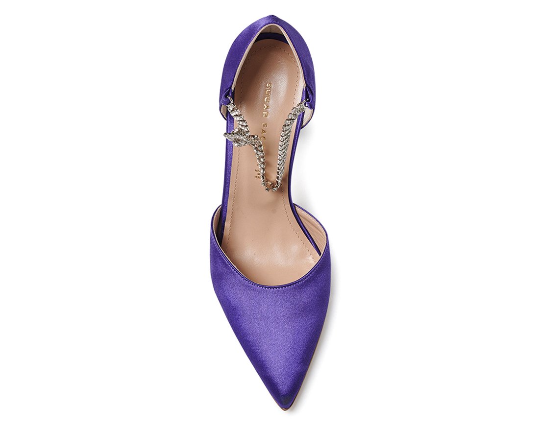 Фиолетовые атласные туфли - Image 4 of 5