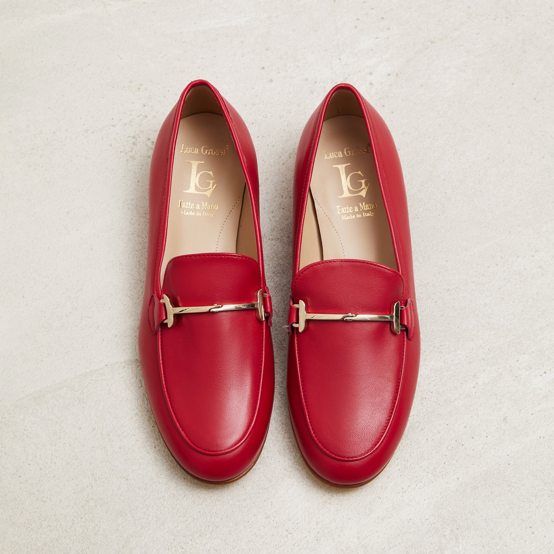 Красные кожаные лоферы - Image 2 of 4