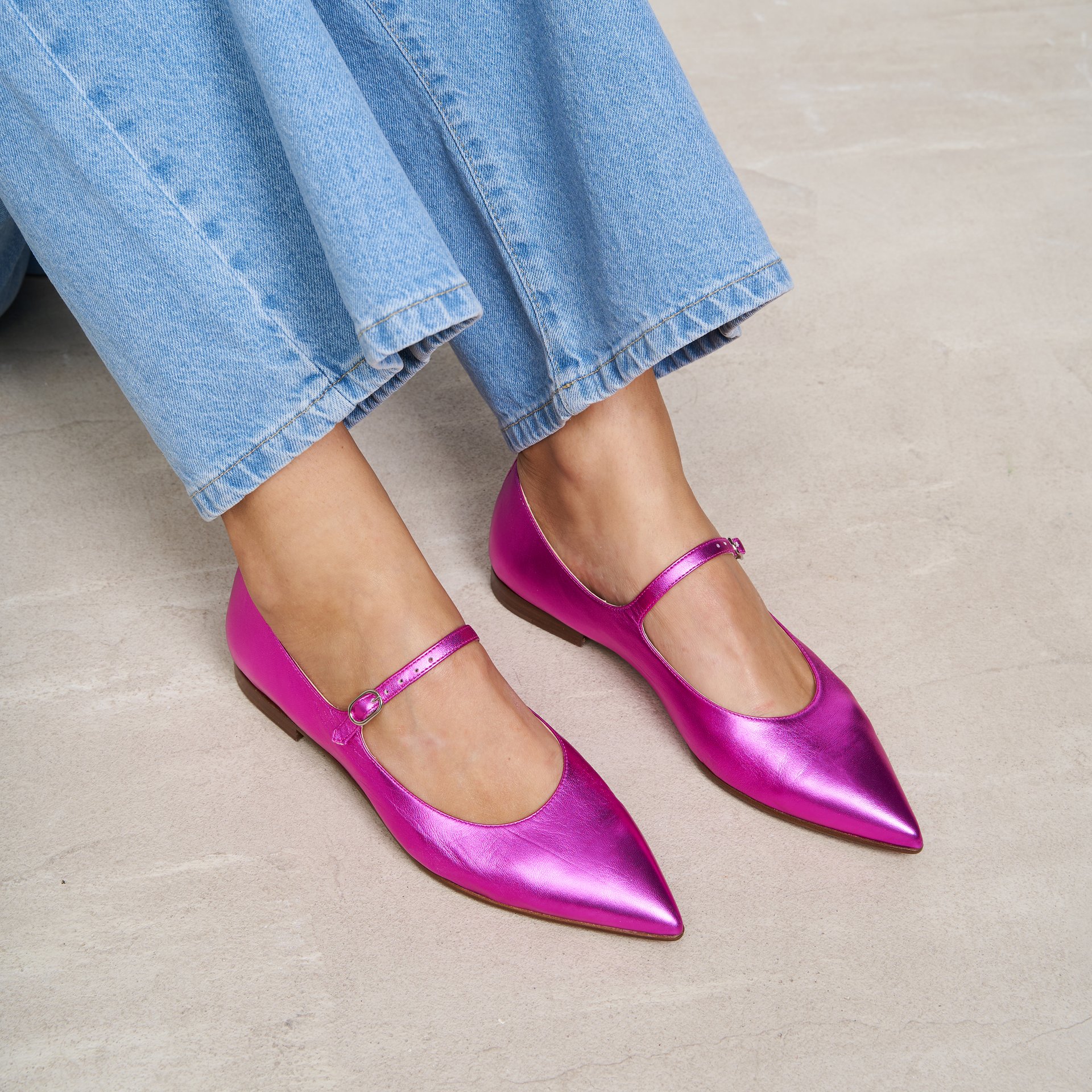 Блестящие розовые балетки - Image 5 of 6