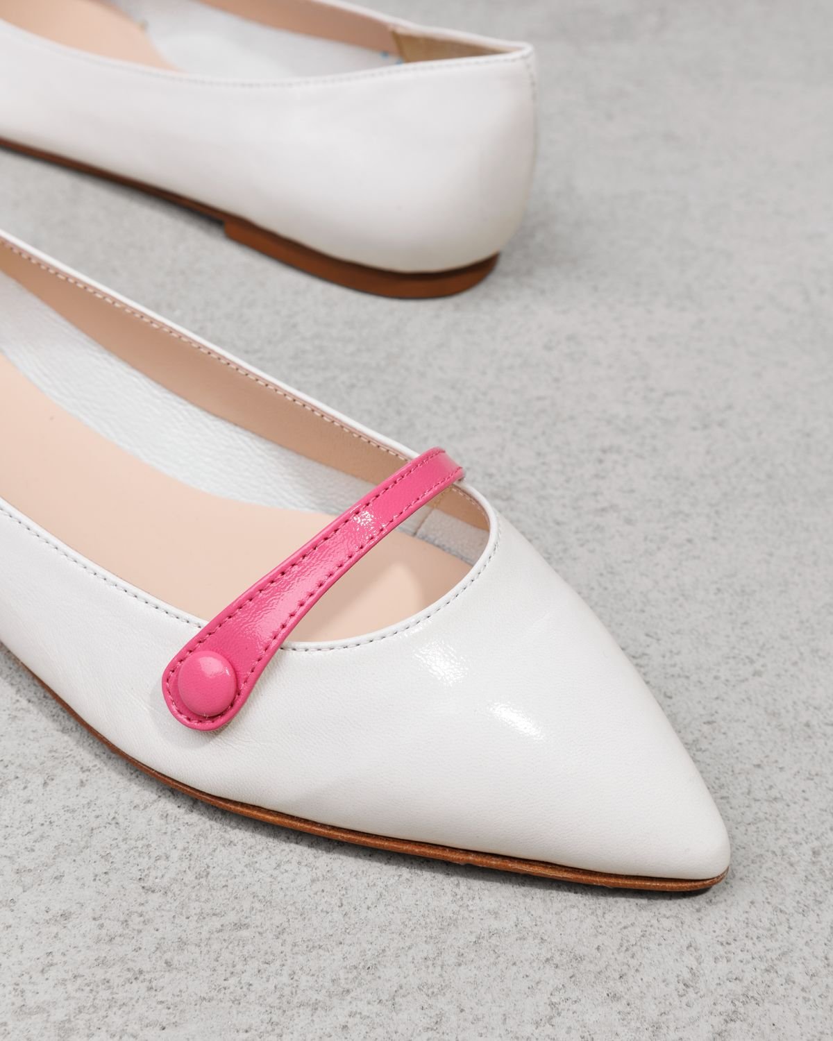 Белые кожаные балетки - Image 4 of 4