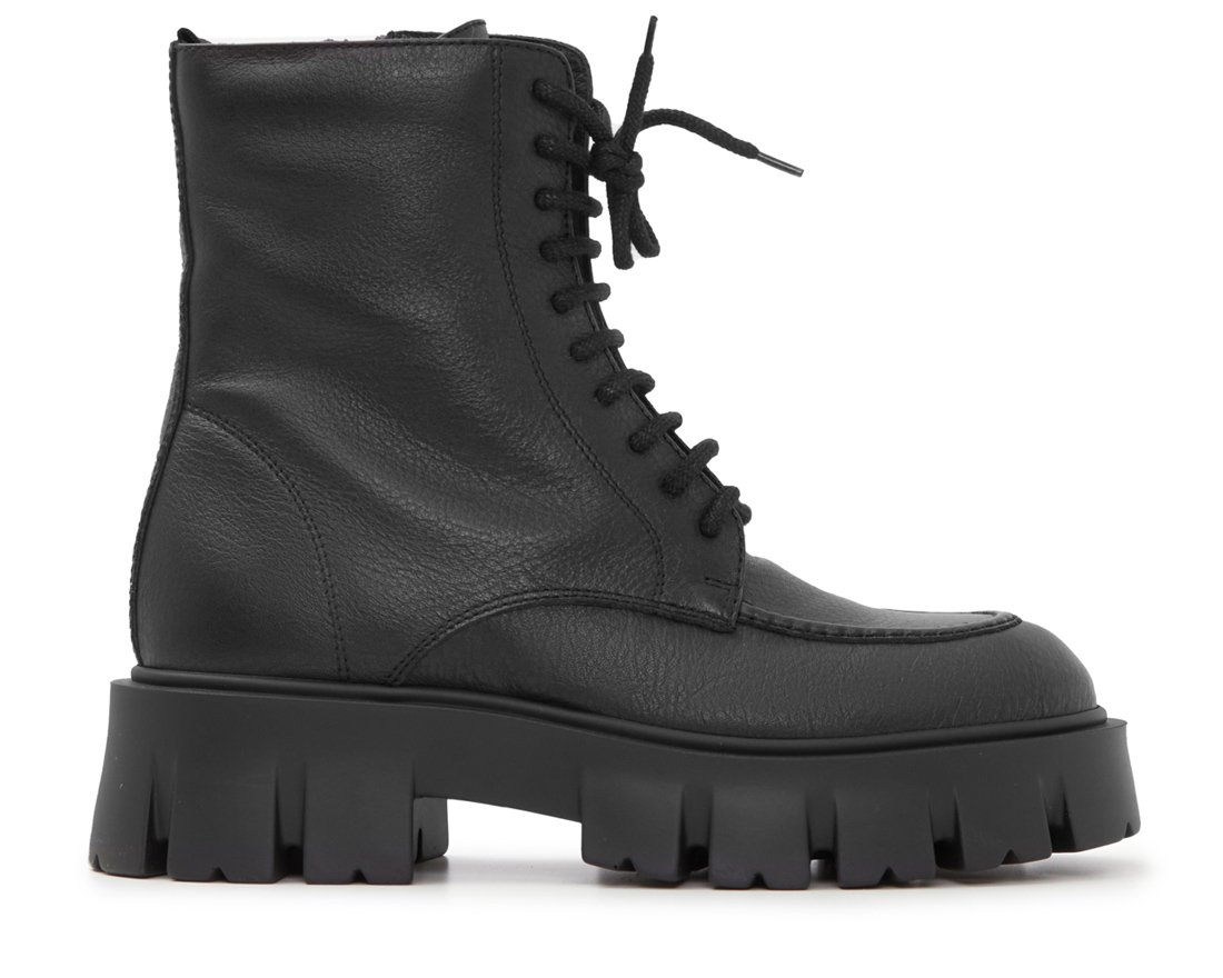 Зимние черные кожаные ботинки - Main image