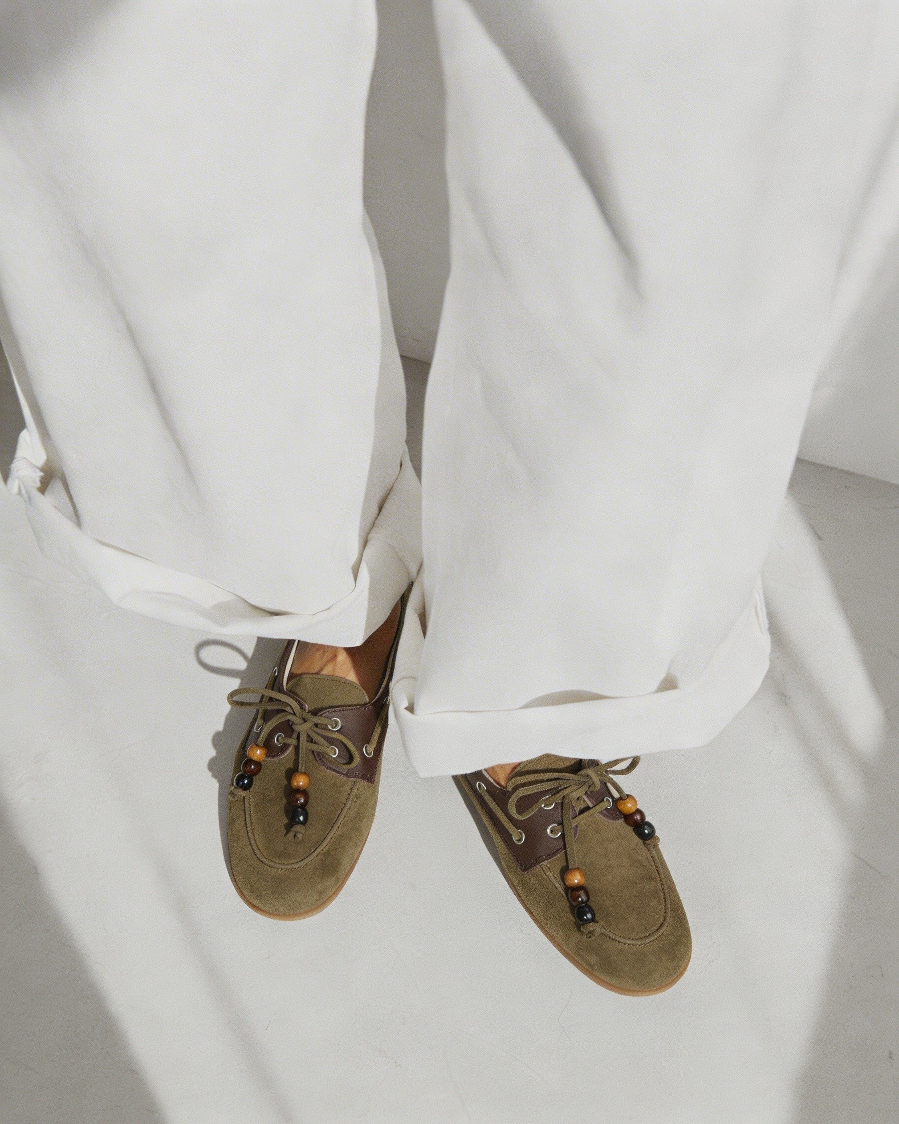 Зеленые замшевые мокасины  - Image 2 of 5