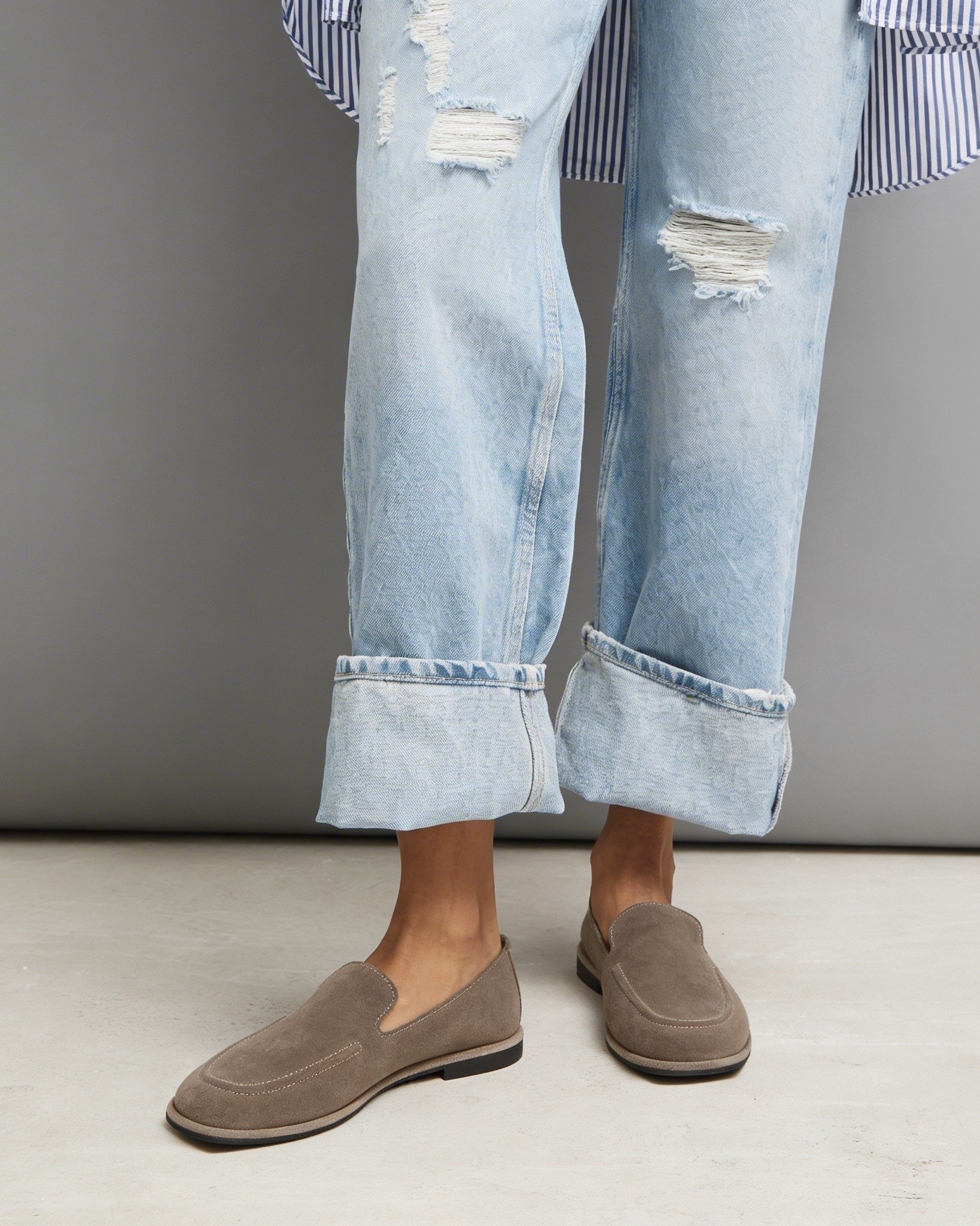 Серые замшевые лоферы - Image 2 of 5