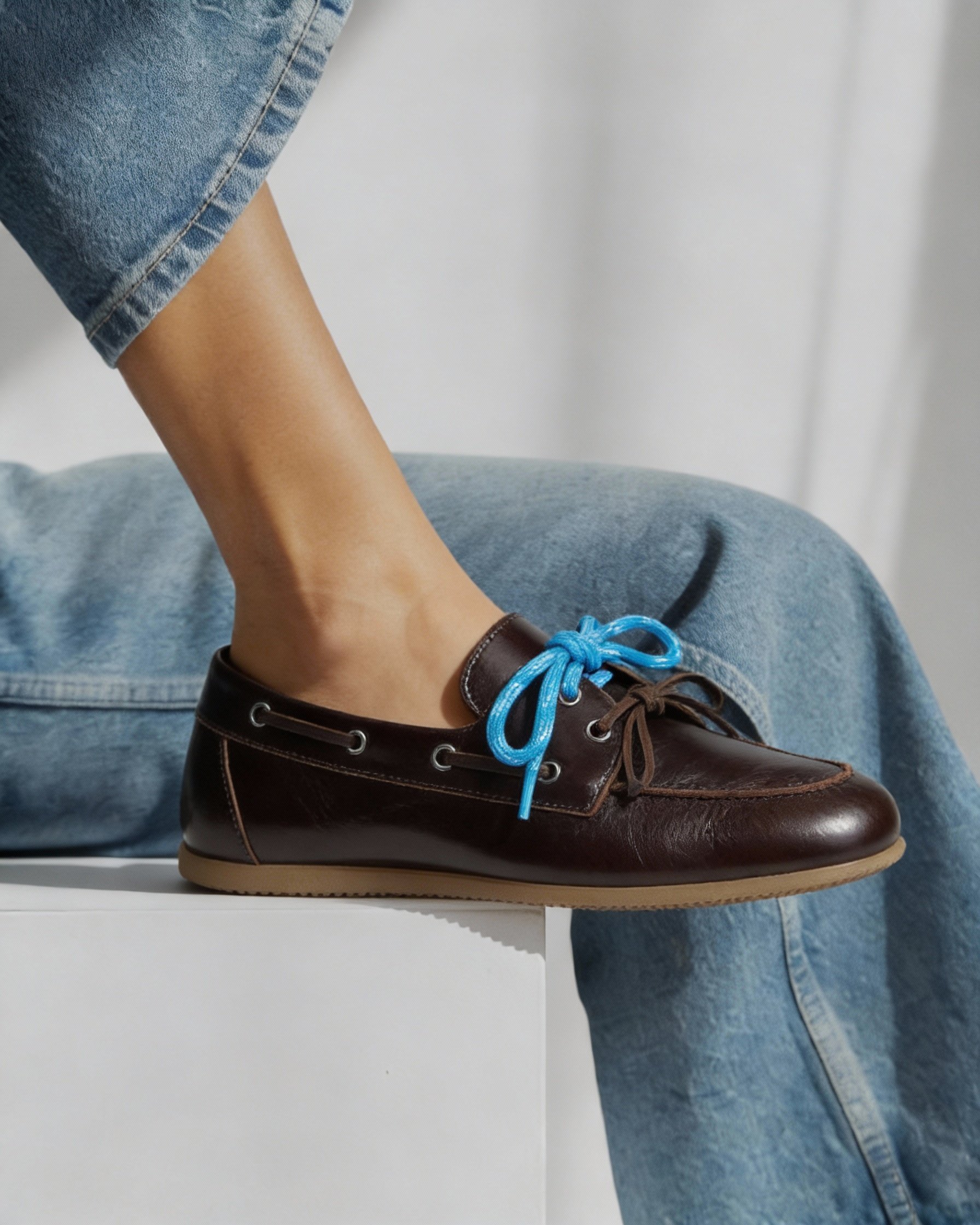 Темно-коричневые кожаные мокасины - Image 5 of 5