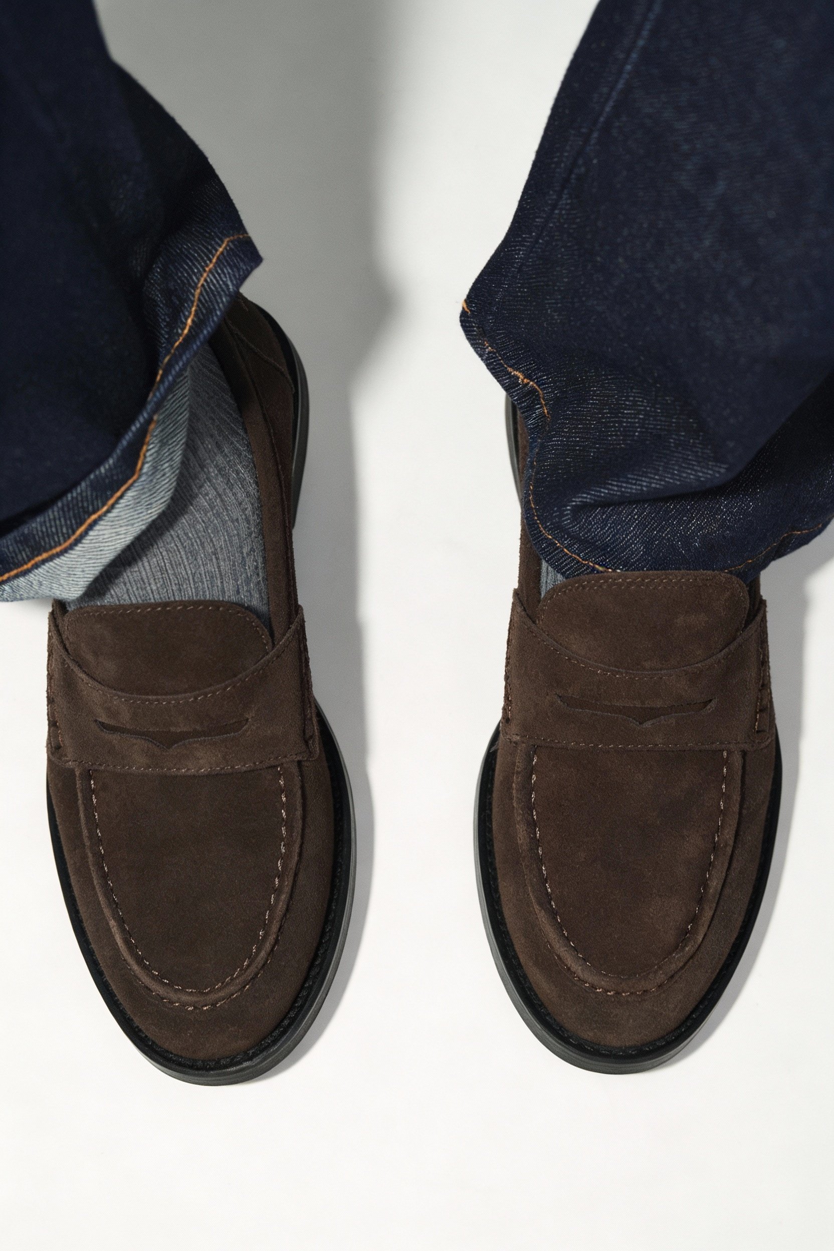 Темно-коричневые замшевые лоферы - Image 5 of 5