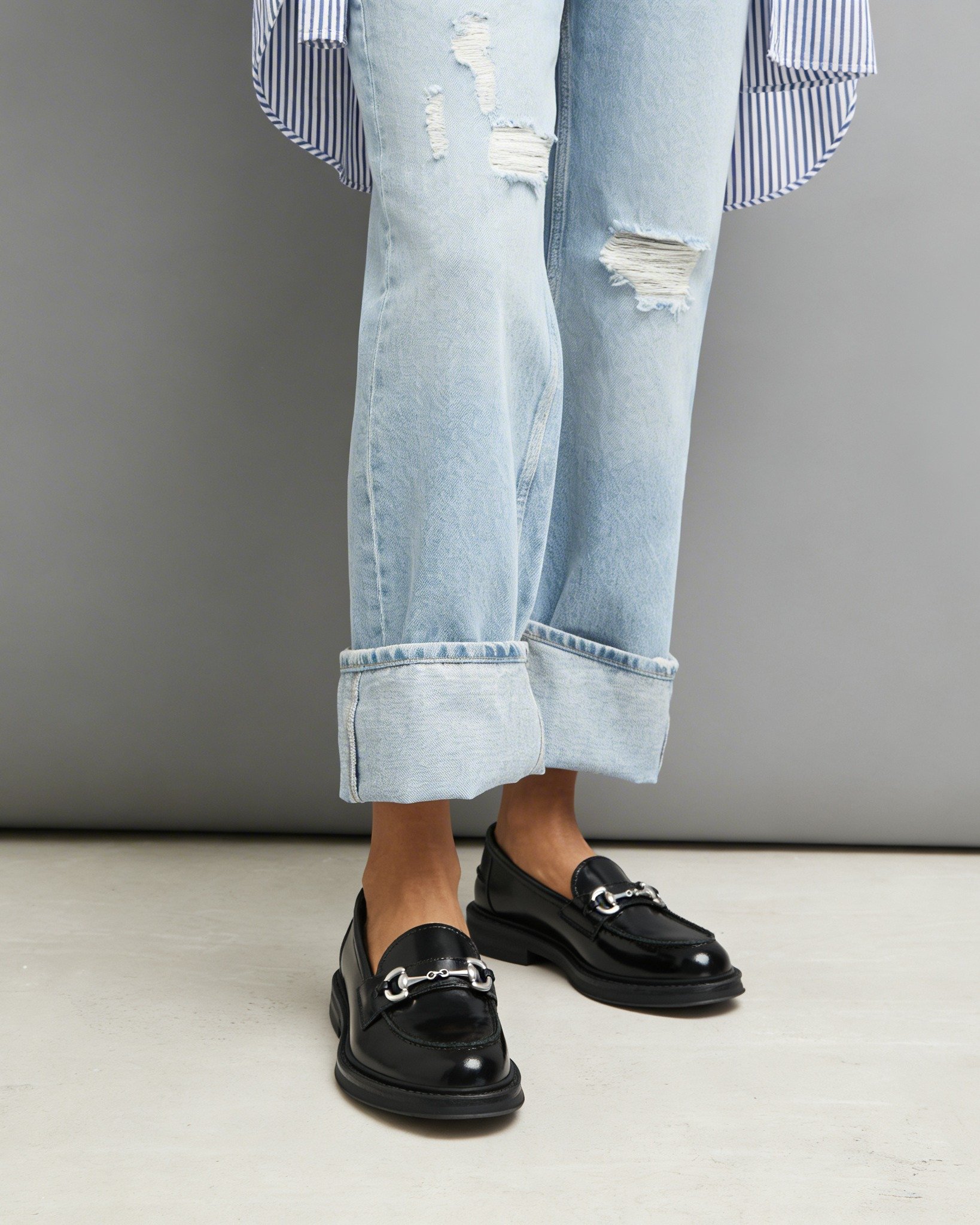 Черные кожаные лоферы - Image 2 of 5